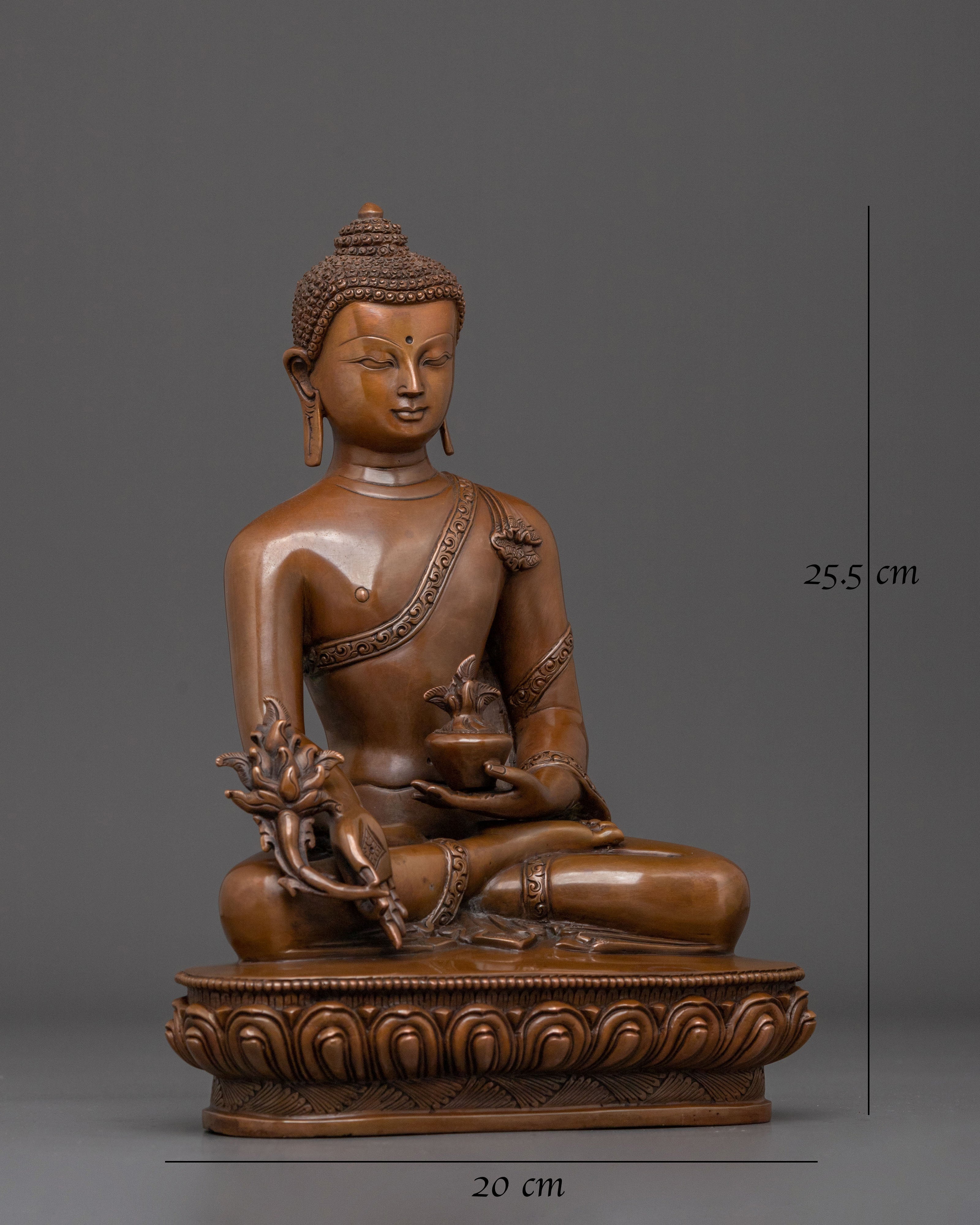 Bhaisajyaguru Divine Statue | Oxidized Copper Figurine