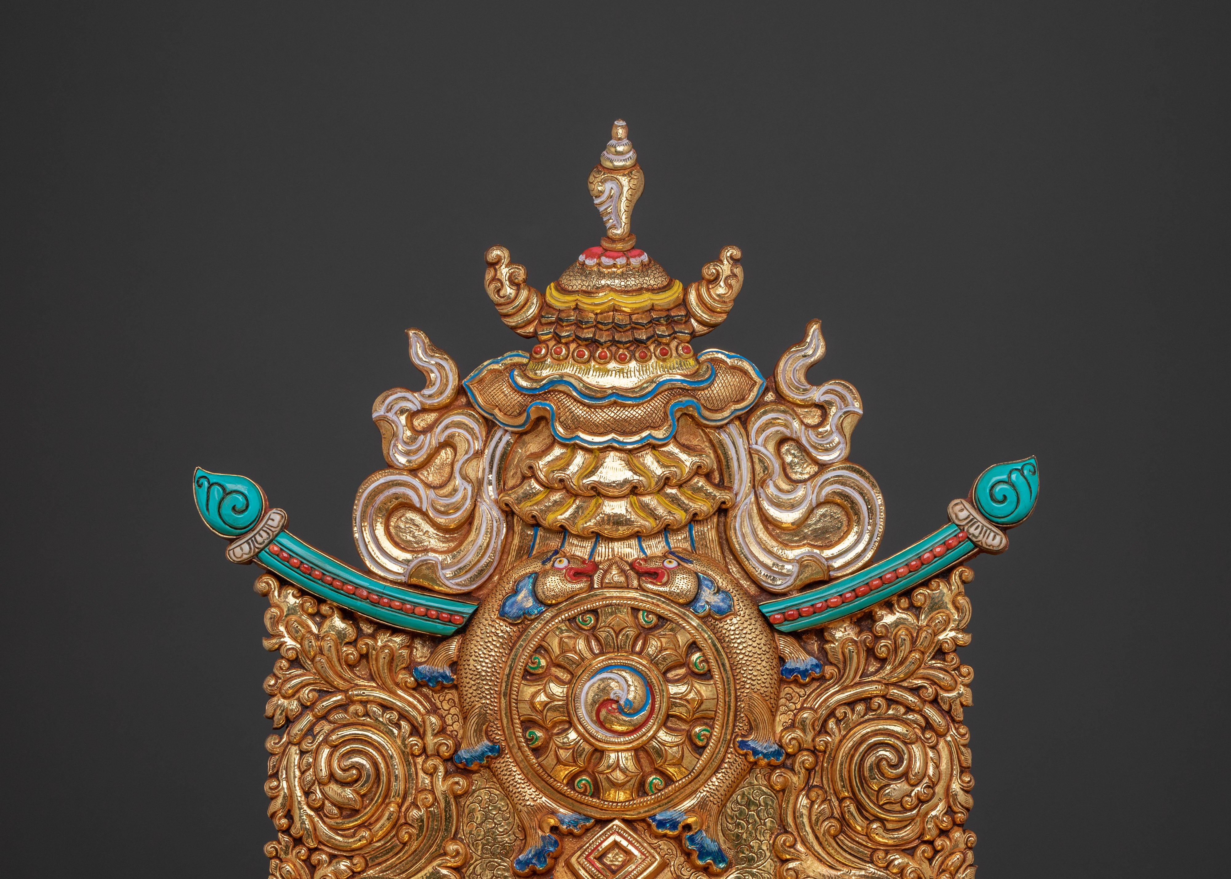 Golden Buddhist Throne: Home Decor