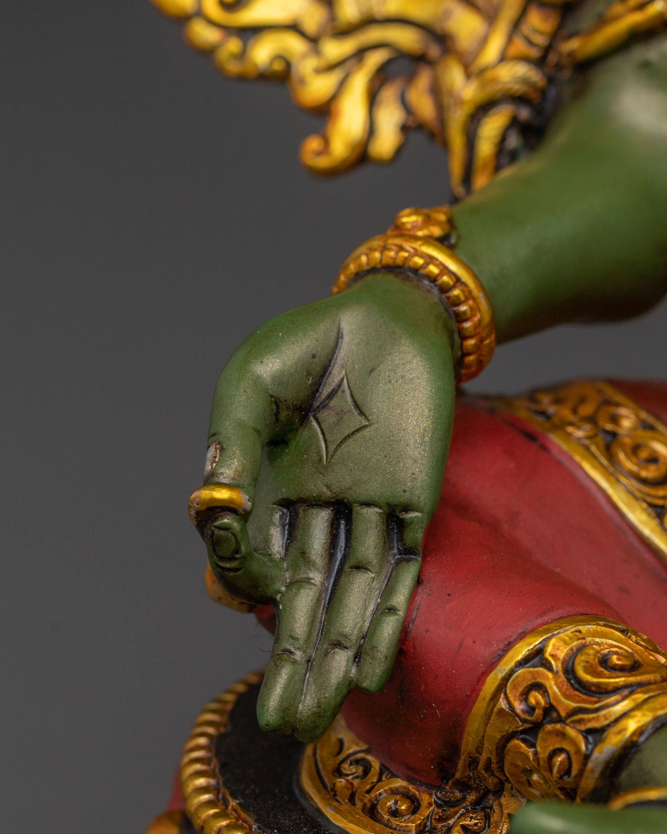 Green Tara Handcrafted Sacred Statue | Goddess of Compassion