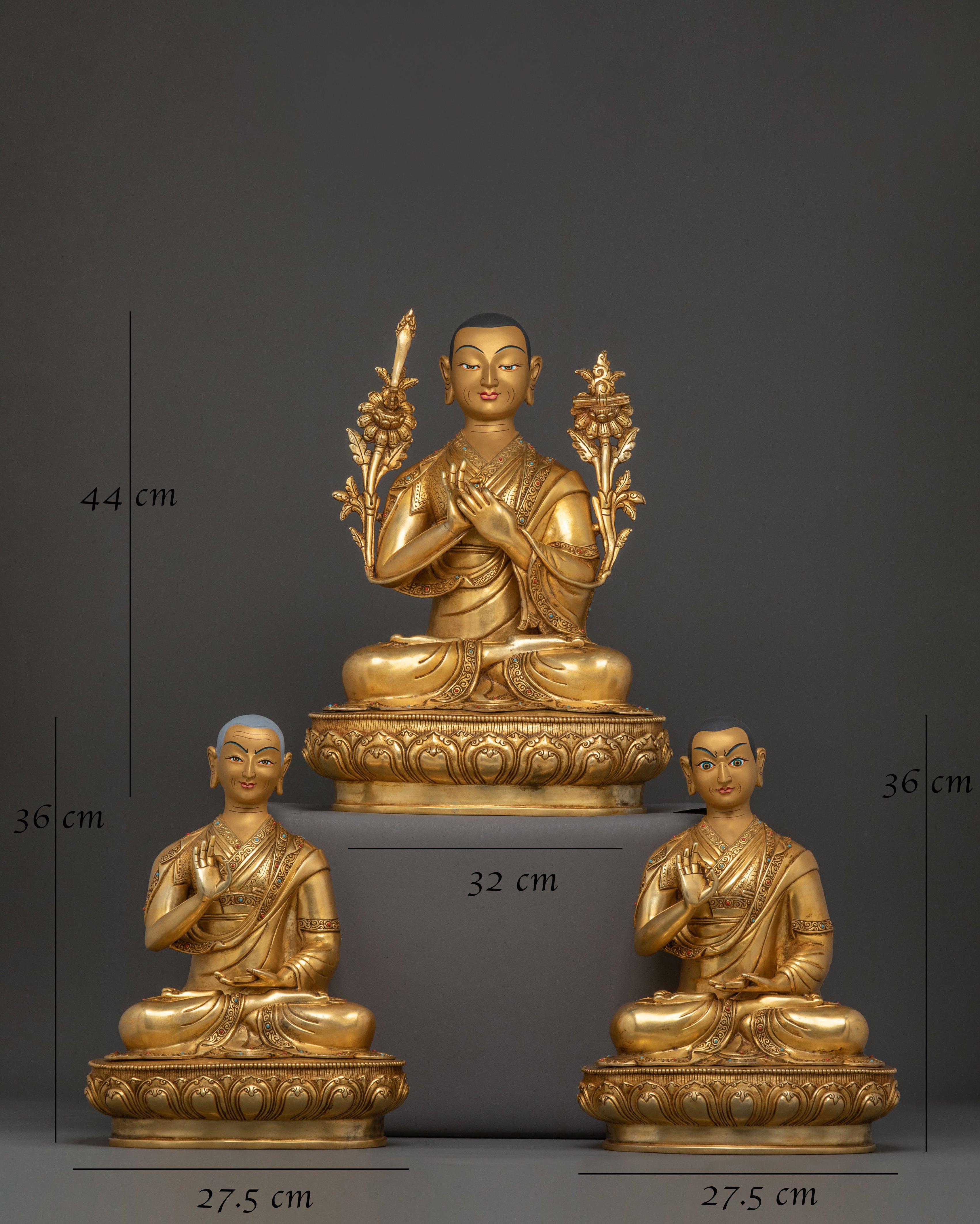 Tsongkhapa Statue with Disciples: Symbol of Wisdom