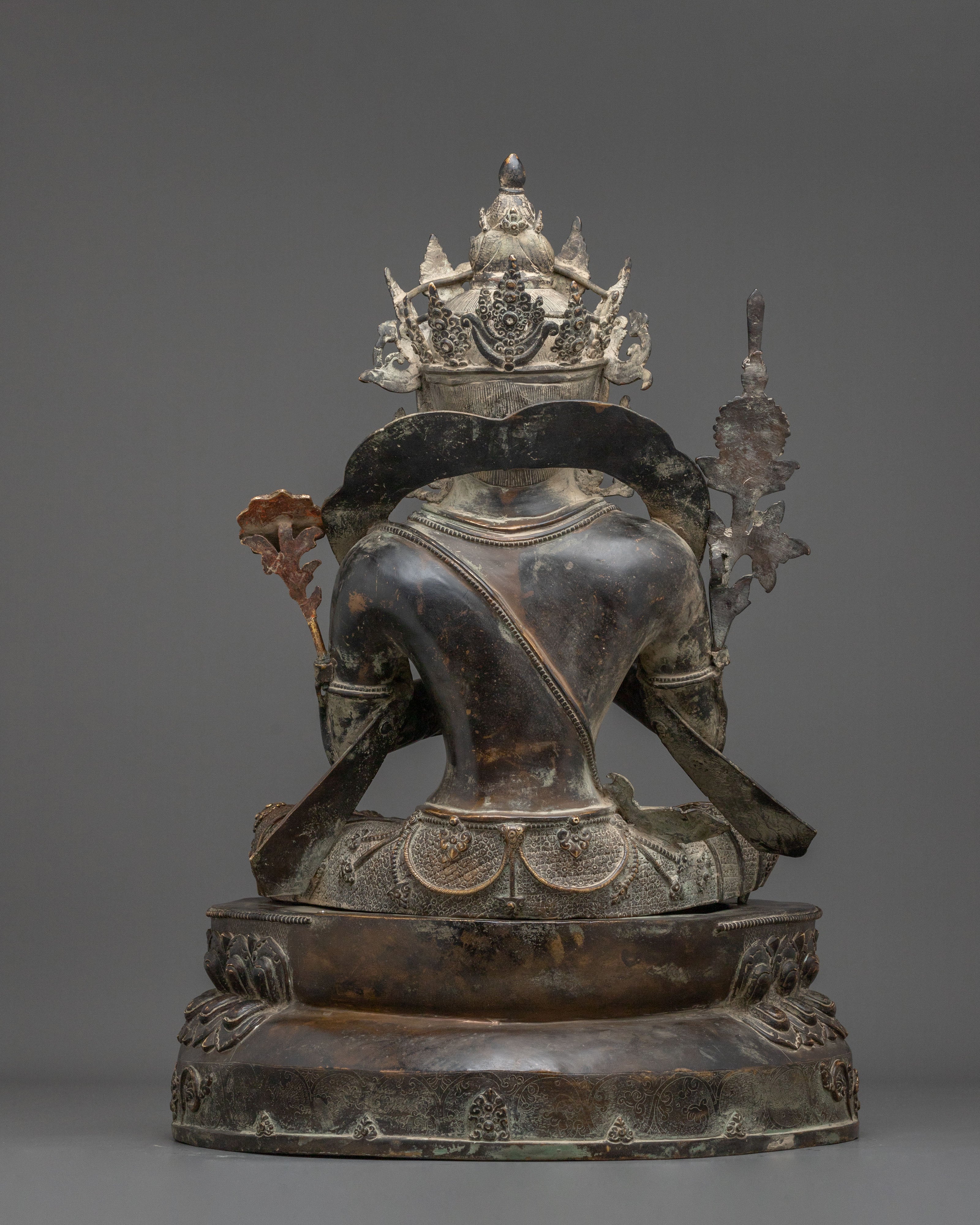 Tibetan Tikshna Manjushri Sacred Statue: Destroyer of Ignorance