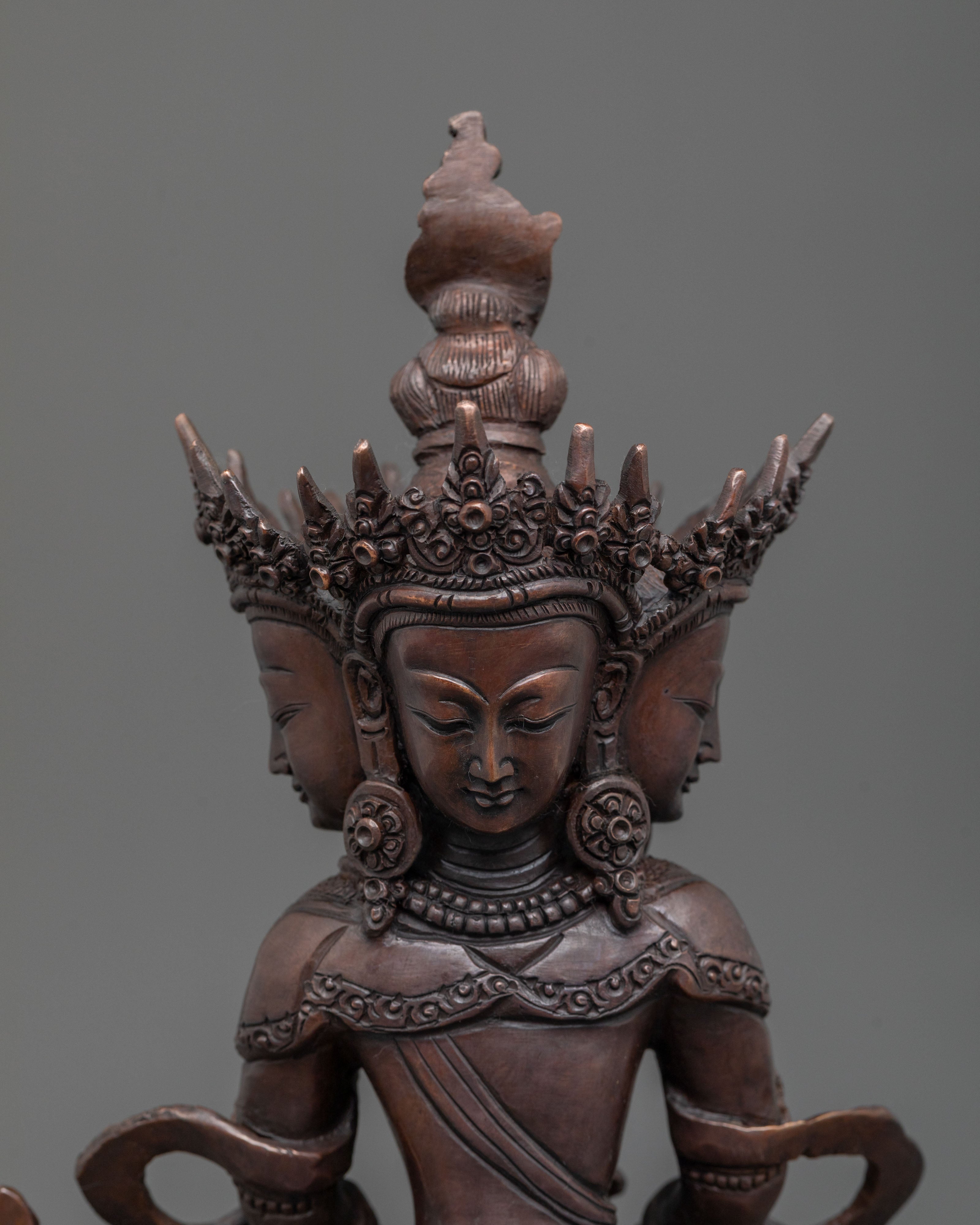 Vairocana Buddha Statue | Oxidized Copper Artistry