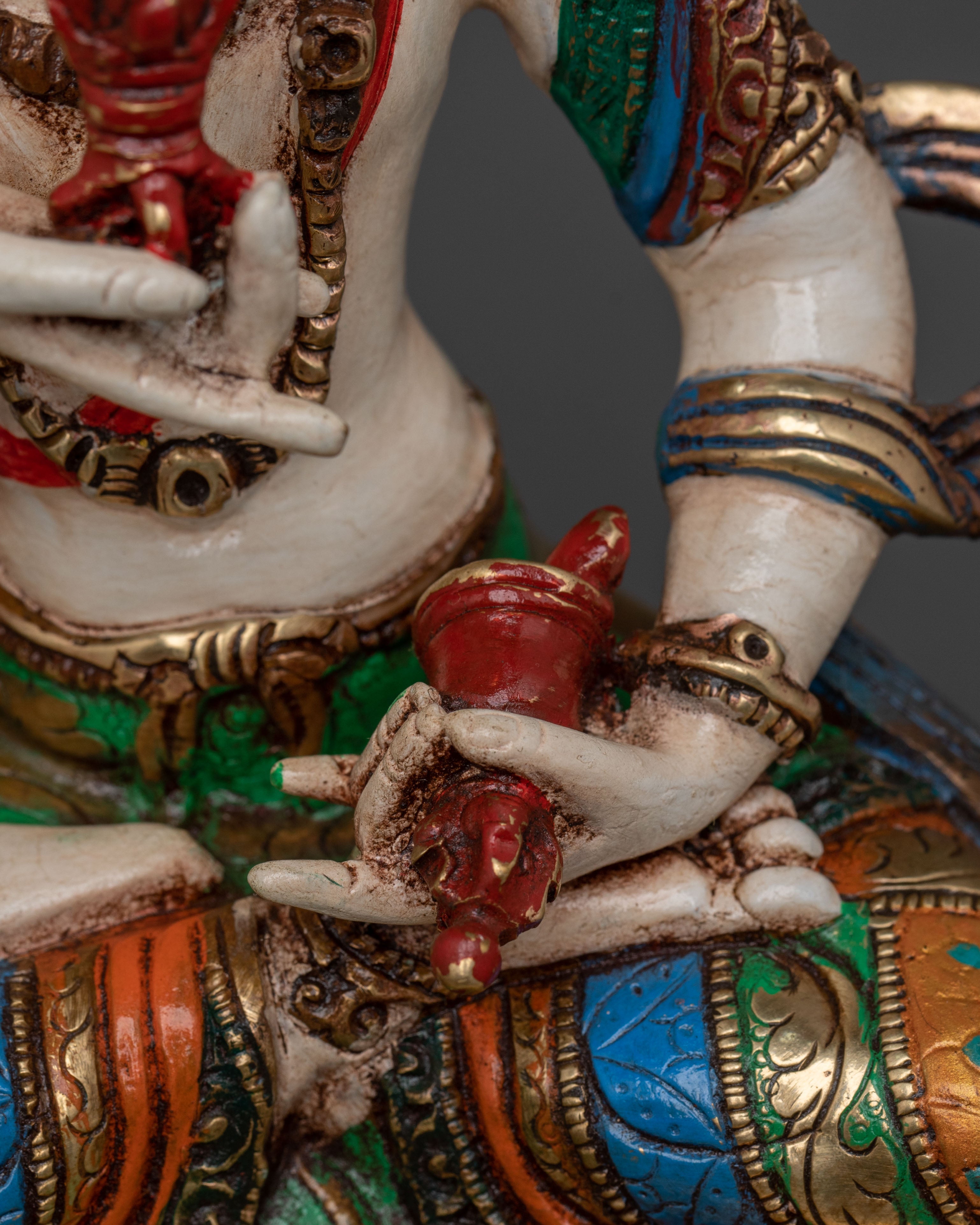 Handcrafted Sacred Vajrasattva Statue | Handmade Nepal Altar Decor