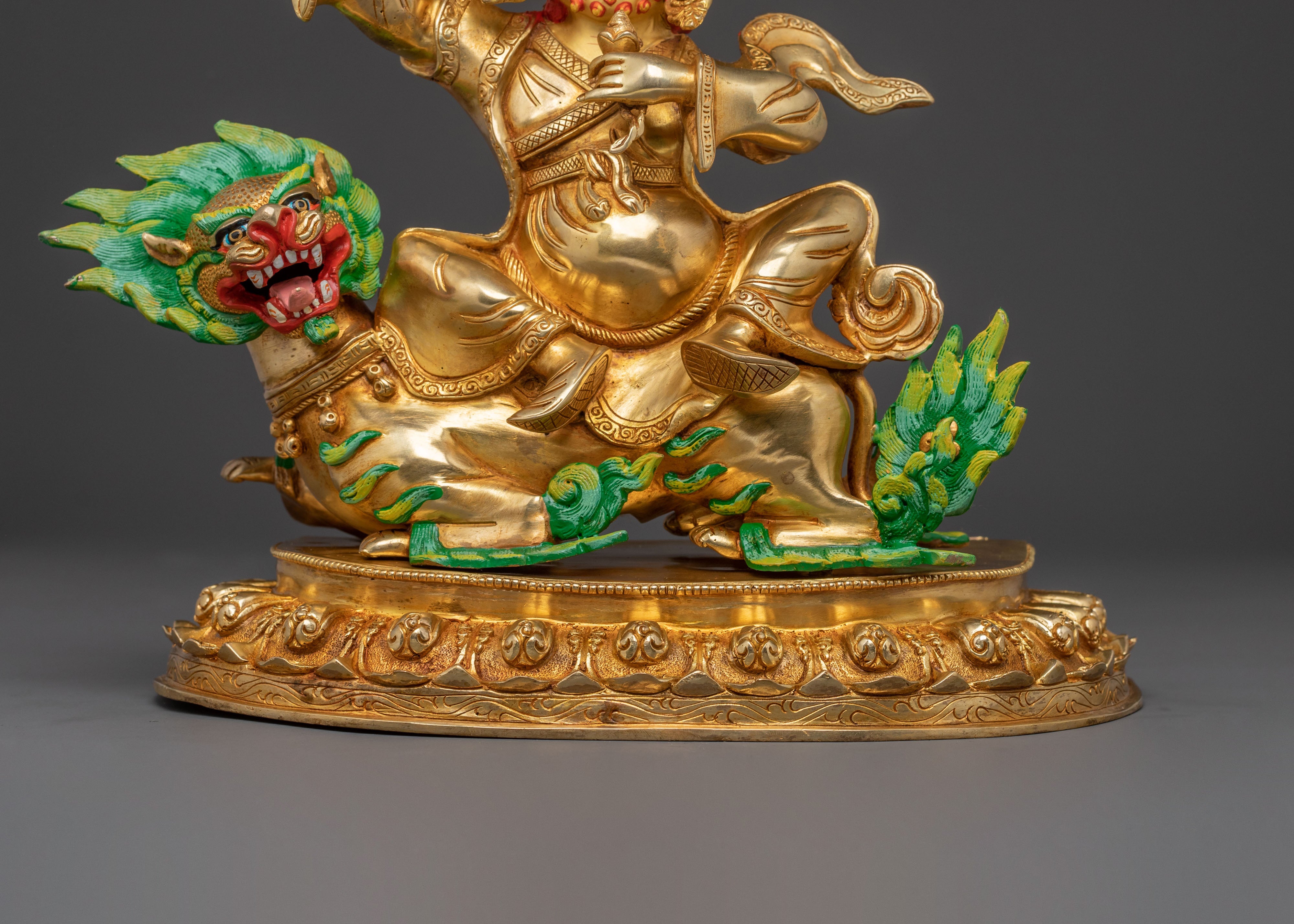 Dorje Legpa Vibrant Copper Statue