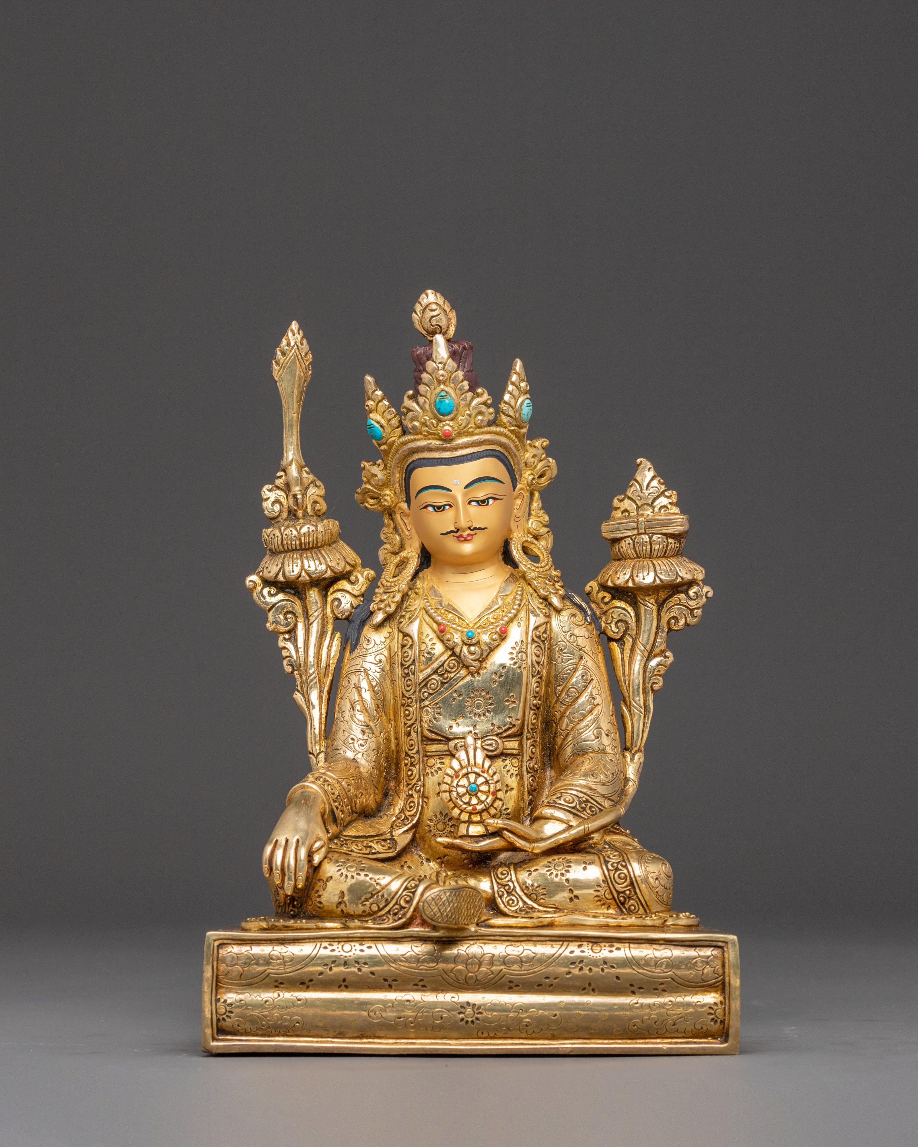 Golden Statue of Guru Set | Himalayan Spiritual Masters