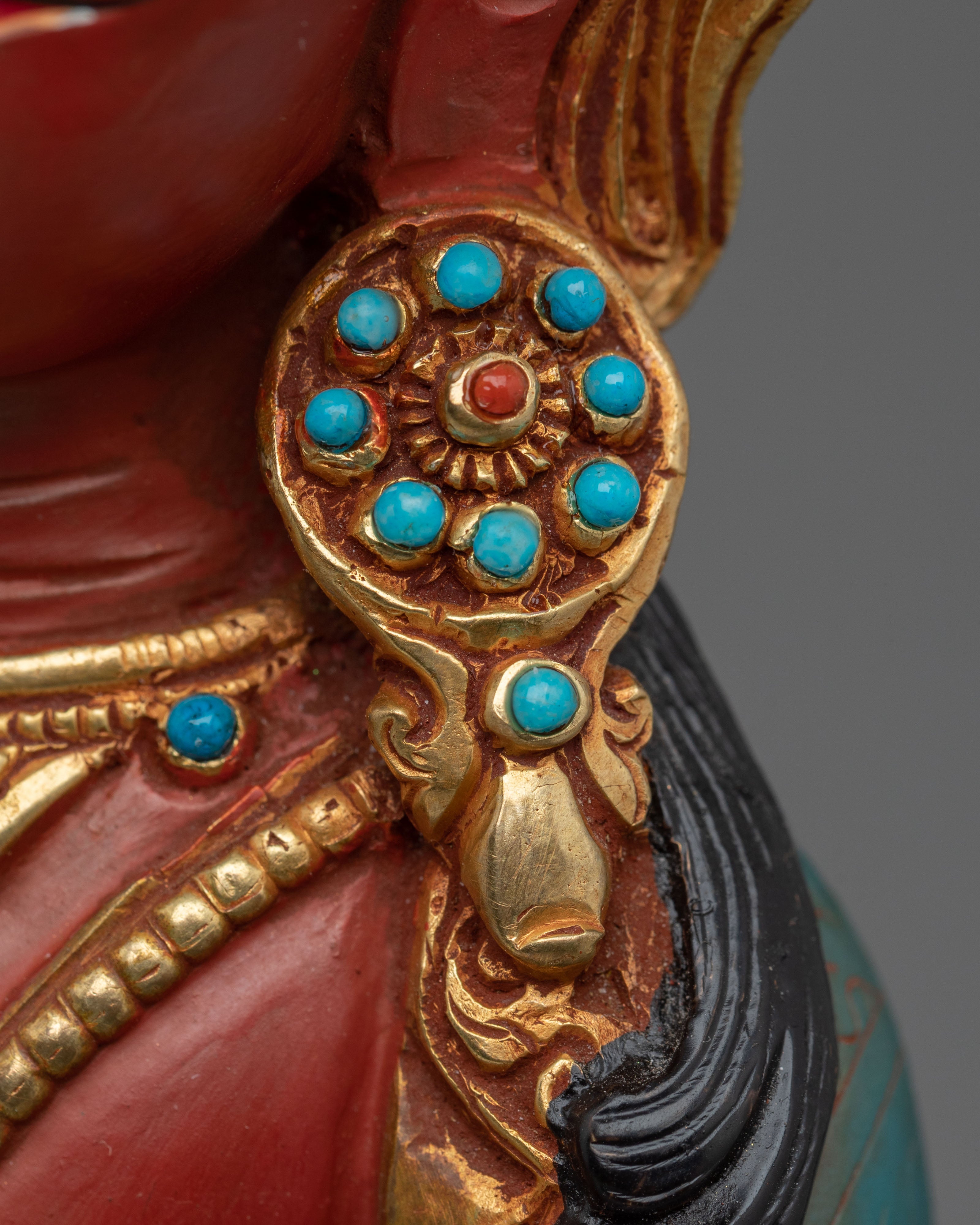 24K Gold Gilded Copper Amitayus Statue | Buddha of Longevity