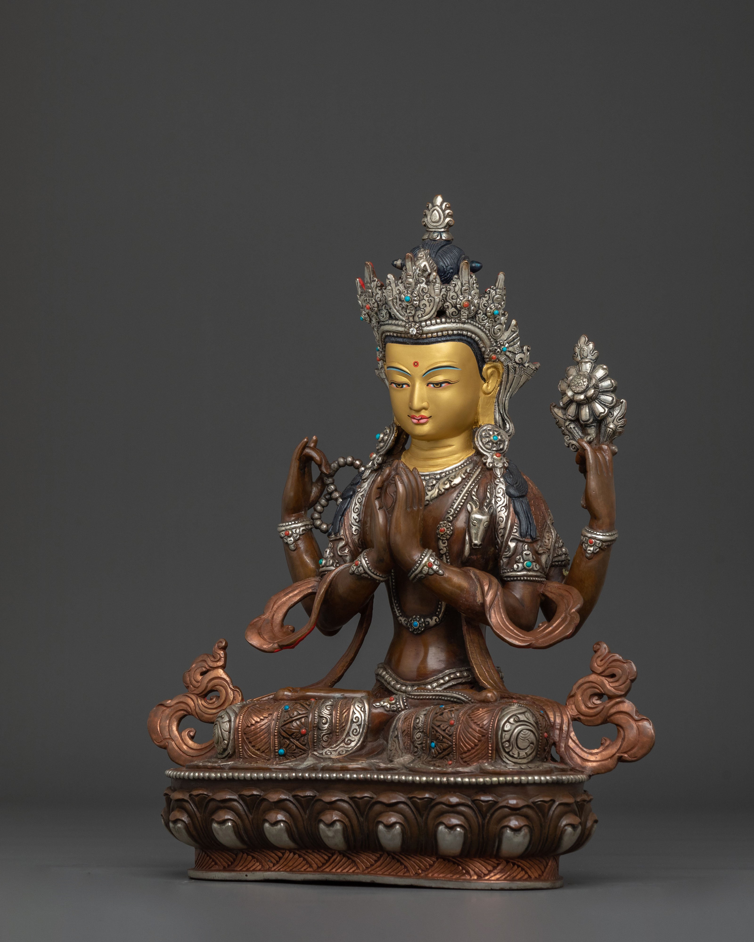Chenrezig Sacred Sculpture | Handcrafted Devotion