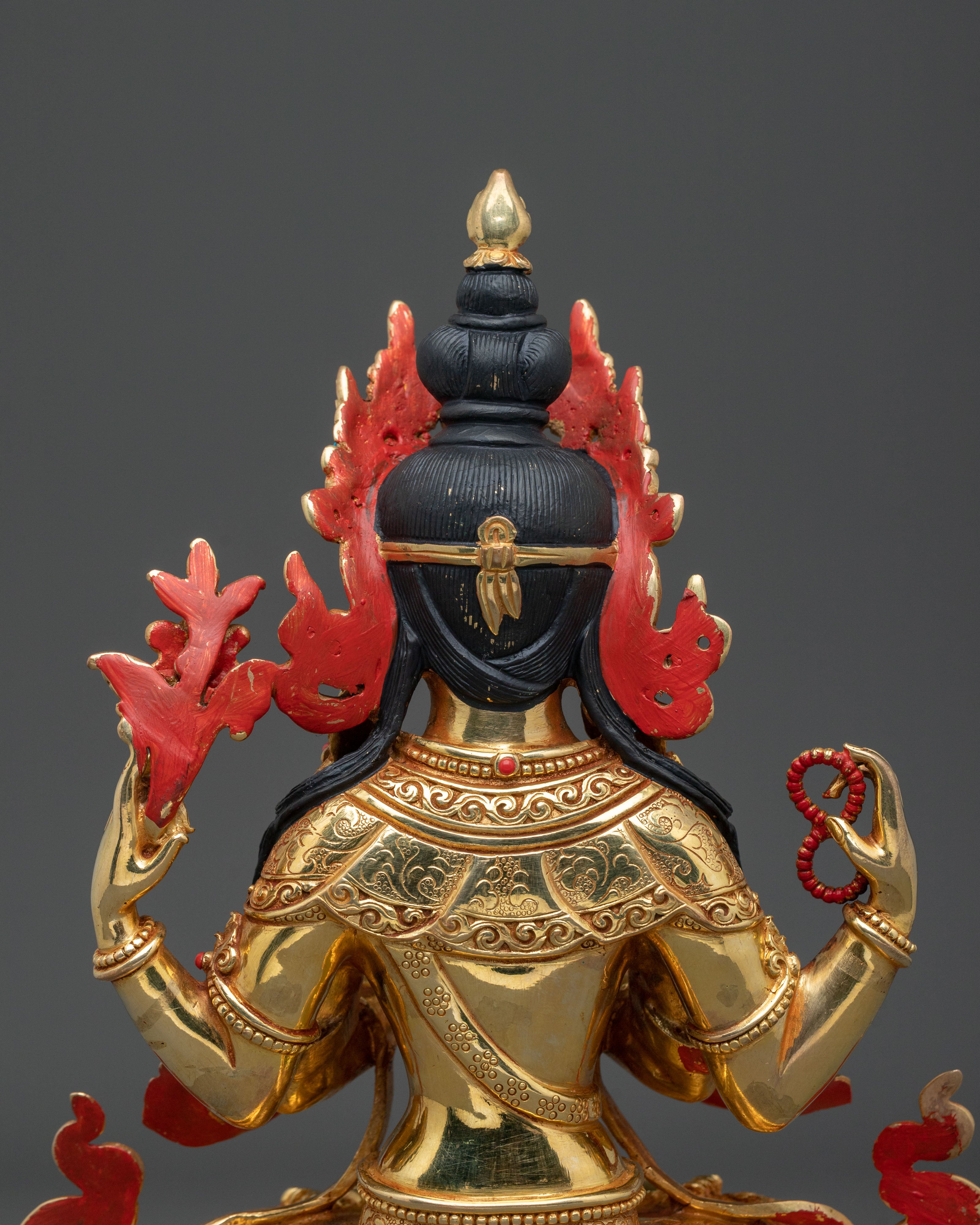 Four Armed Chenrezig Divine Sculpture | Made in Nepal