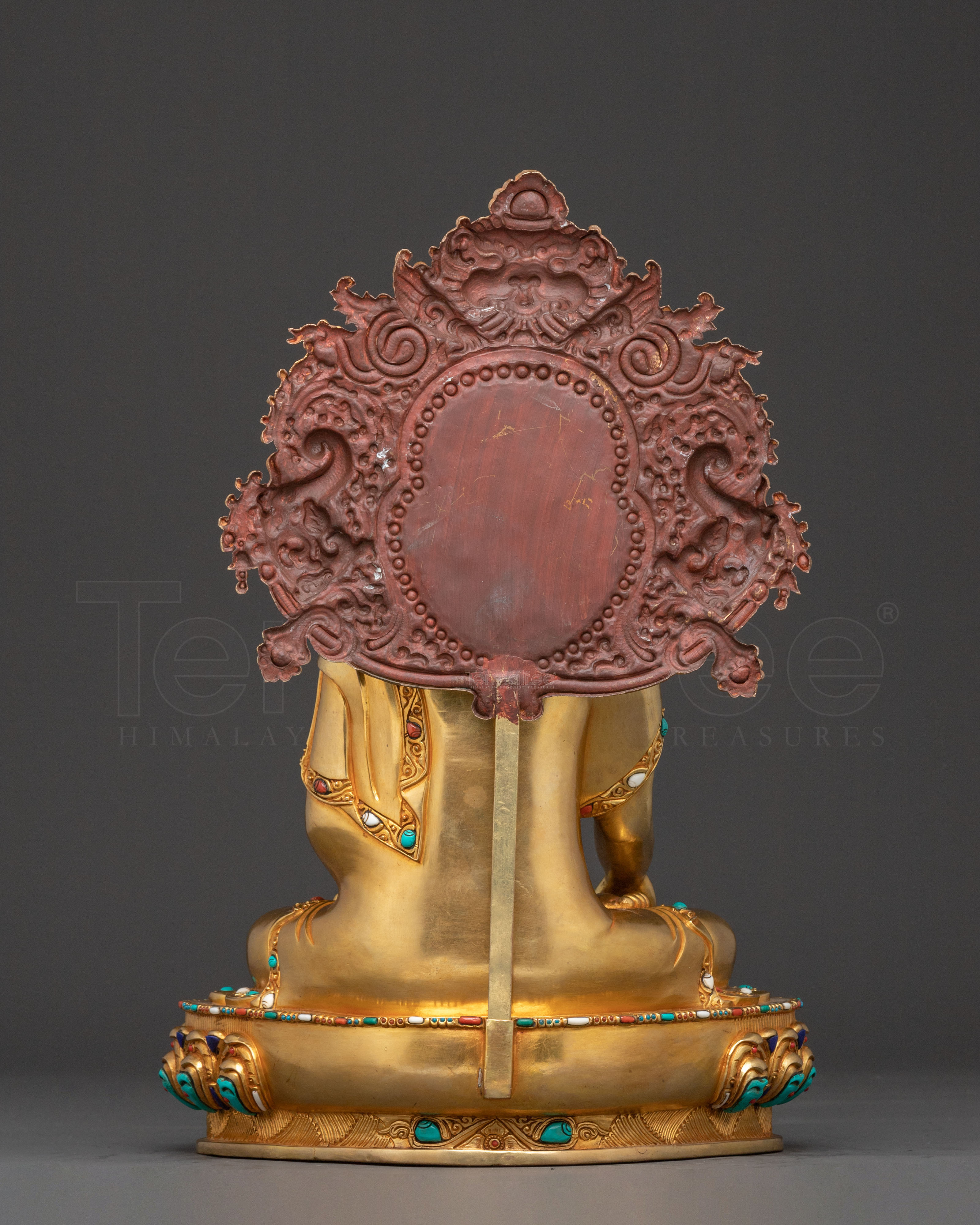 Exquisite 24K Gold Gilded Shakyamuni Buddha Statue for Altar Decor