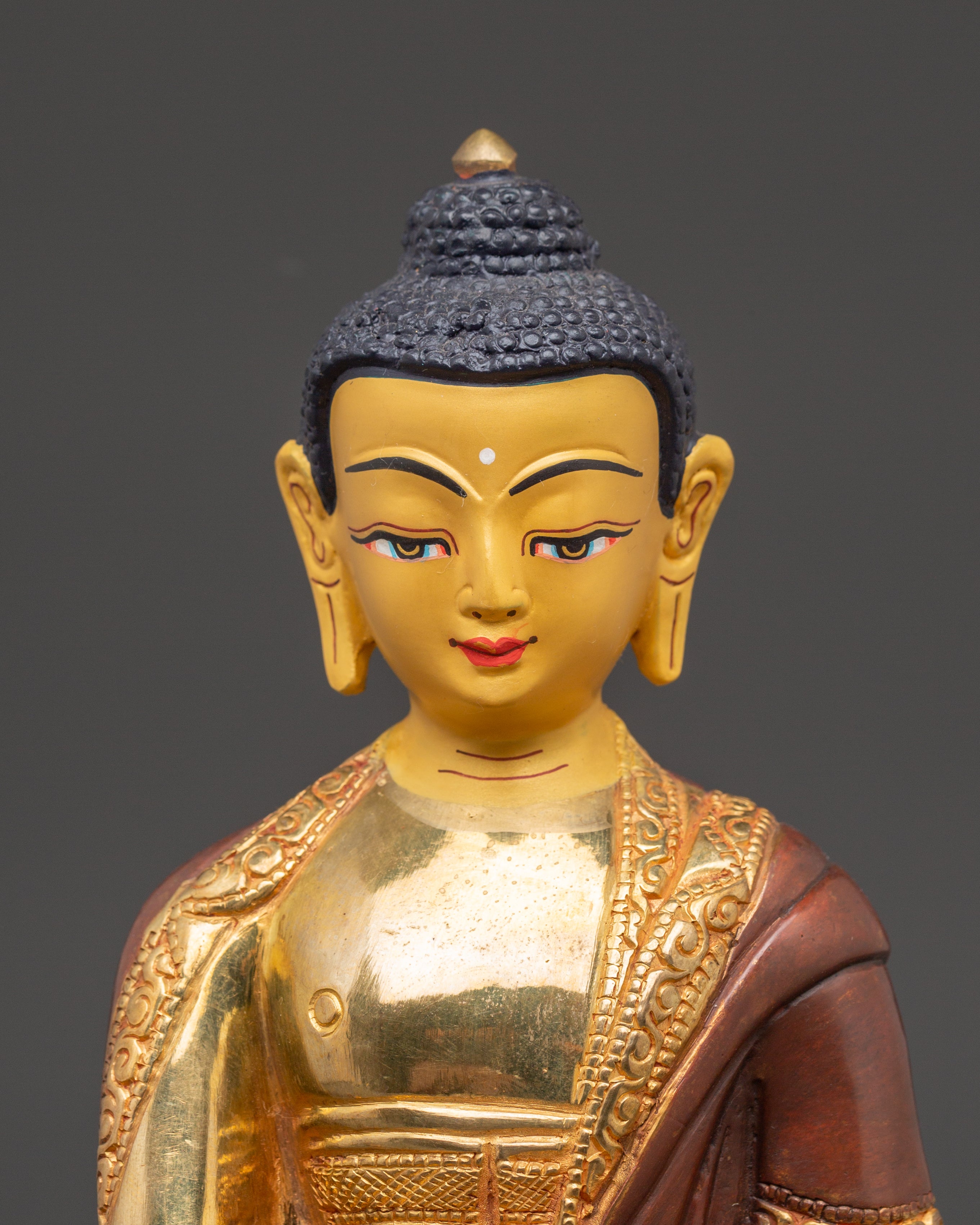 24K Gold Glided Statue Of Healing Buddha | Peaceful Statue
