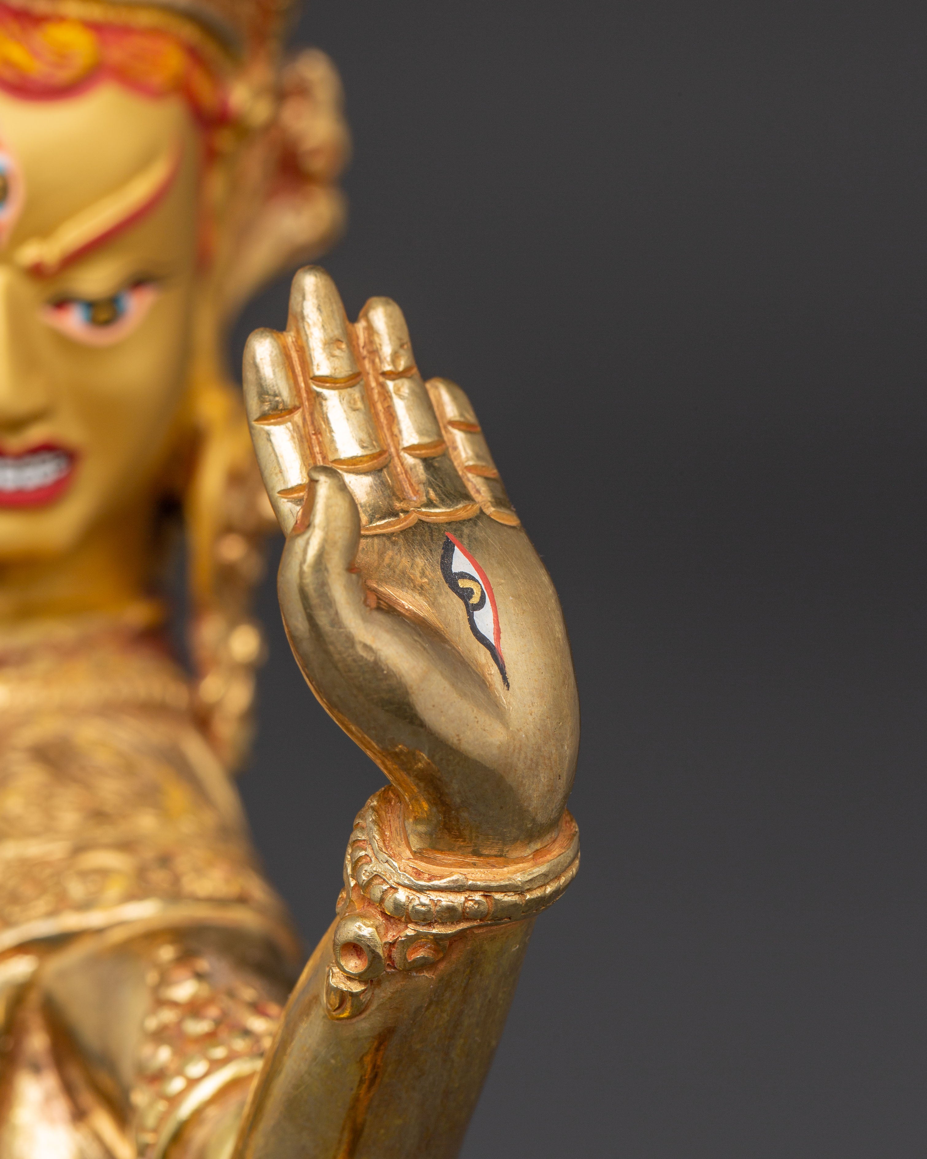 Namgyalma: Golden Handmade Statue | 24K Gold Gilded for Meditation
