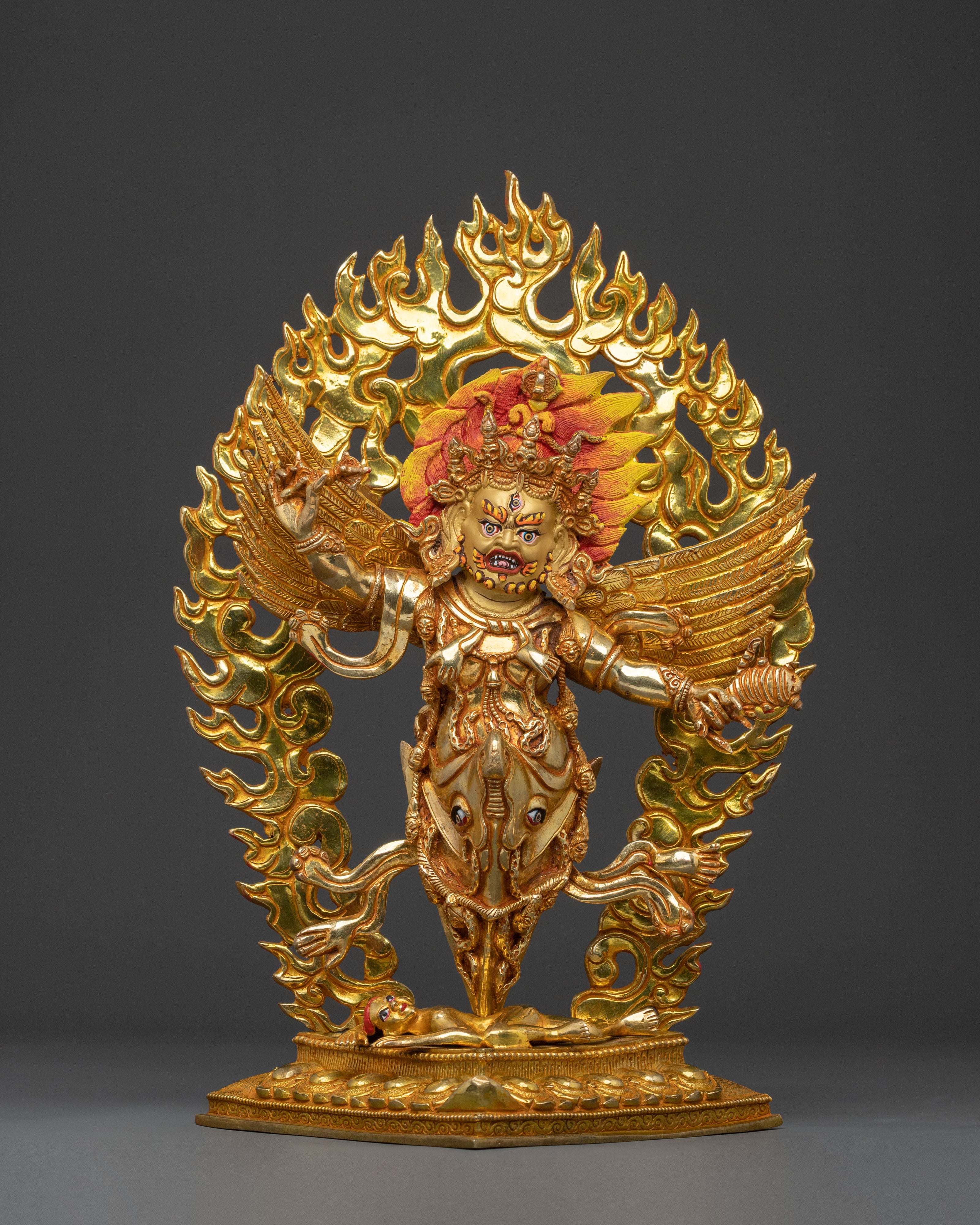 Traditional Vajrakilaya Statue | Wrathful Tantric Deity of Transformation