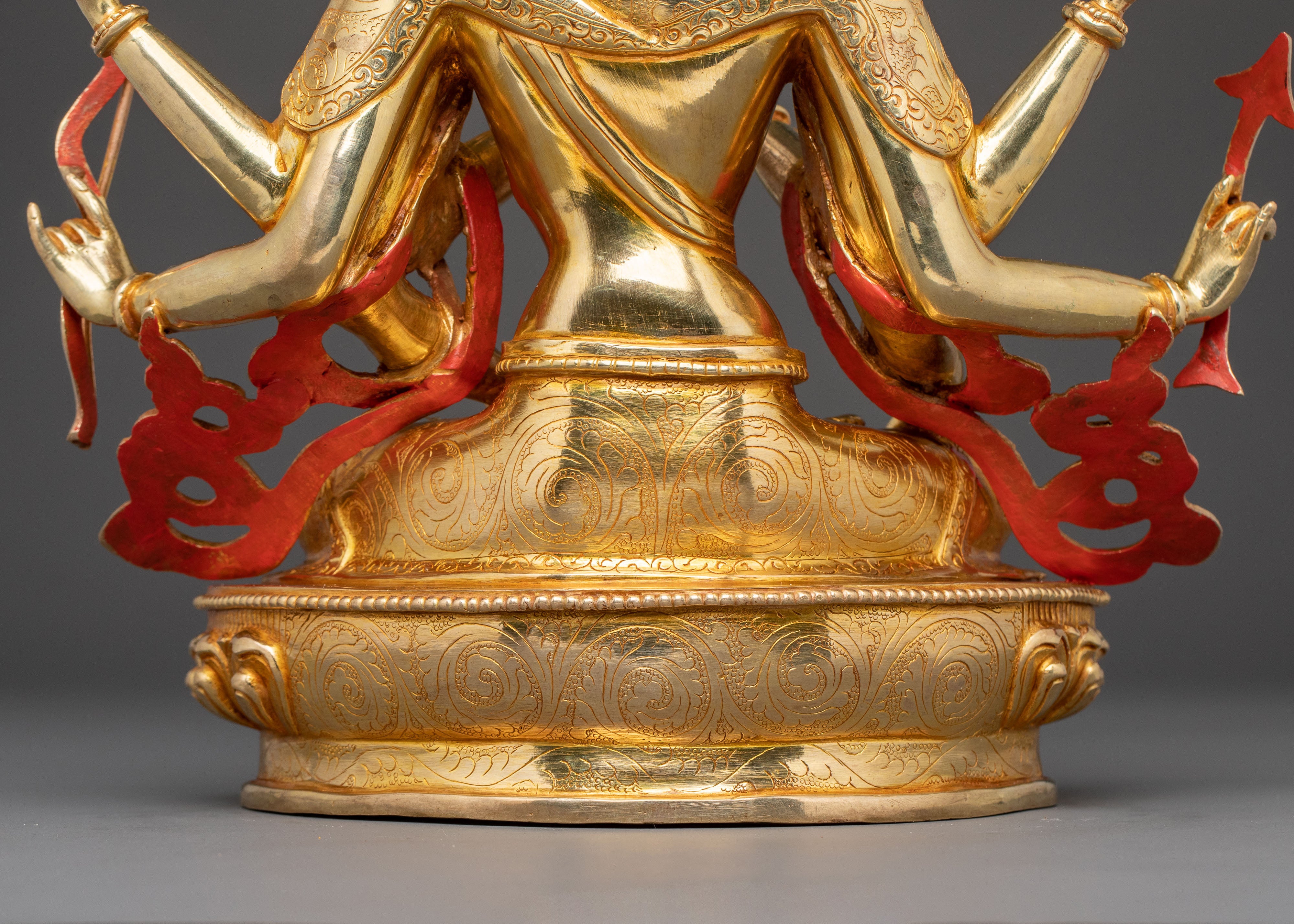 Namgyalma Spiritual Statue: Radiant 24K Gold Gilded Copper