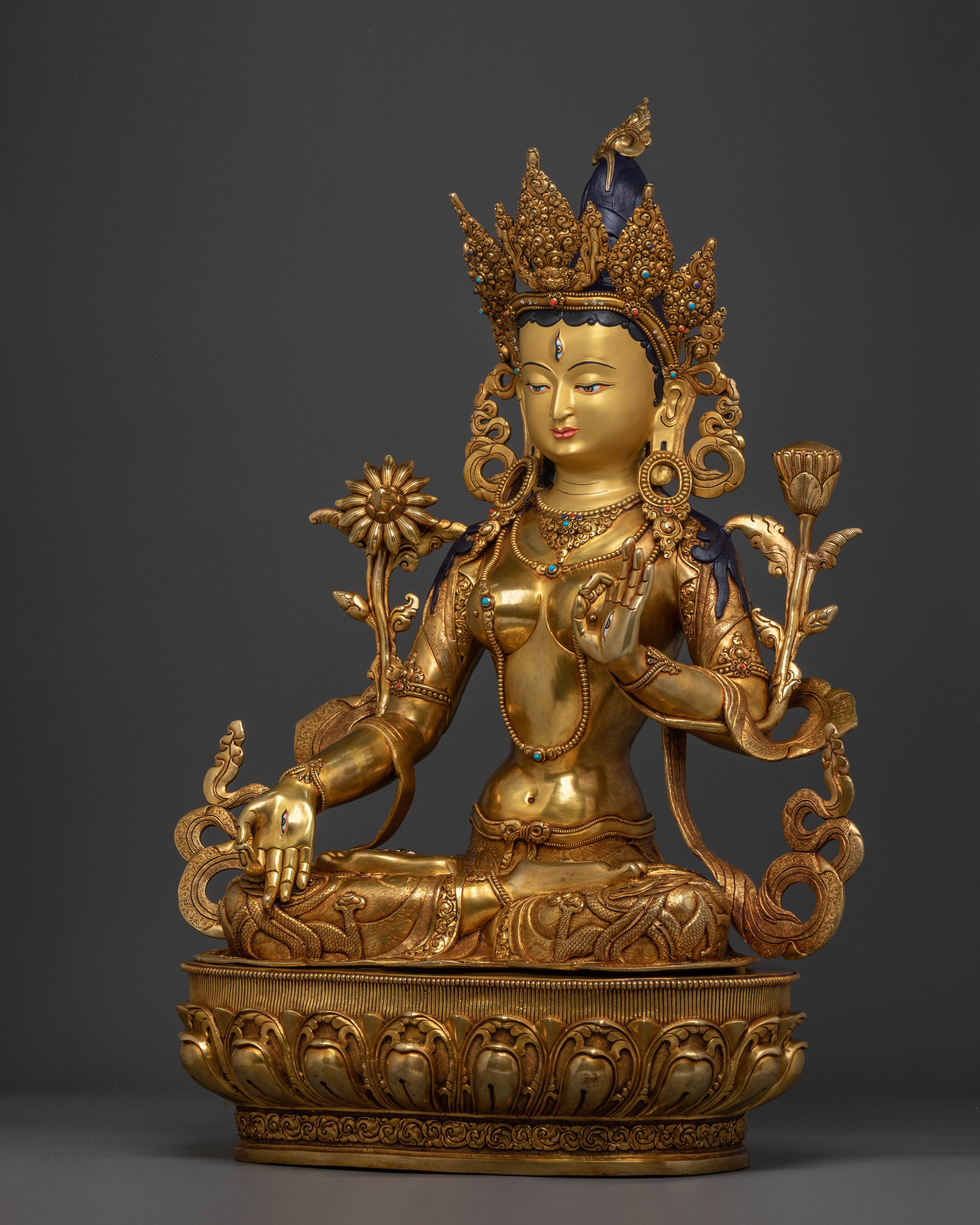 White Tara Statue: Goddess of Longevity