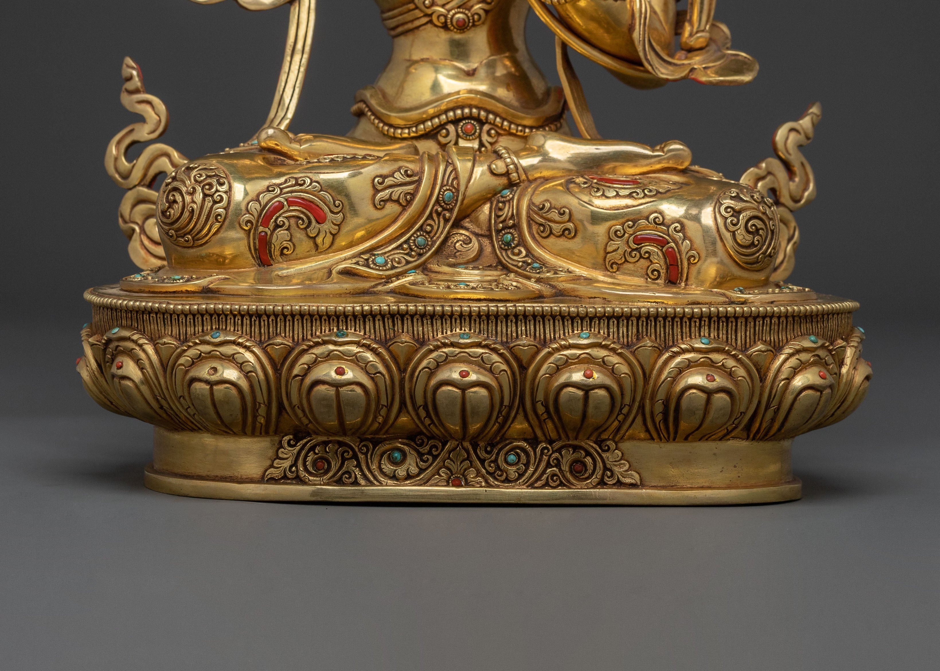 Manjushri Sacred Wisdom Statue | 24k Gold Glided