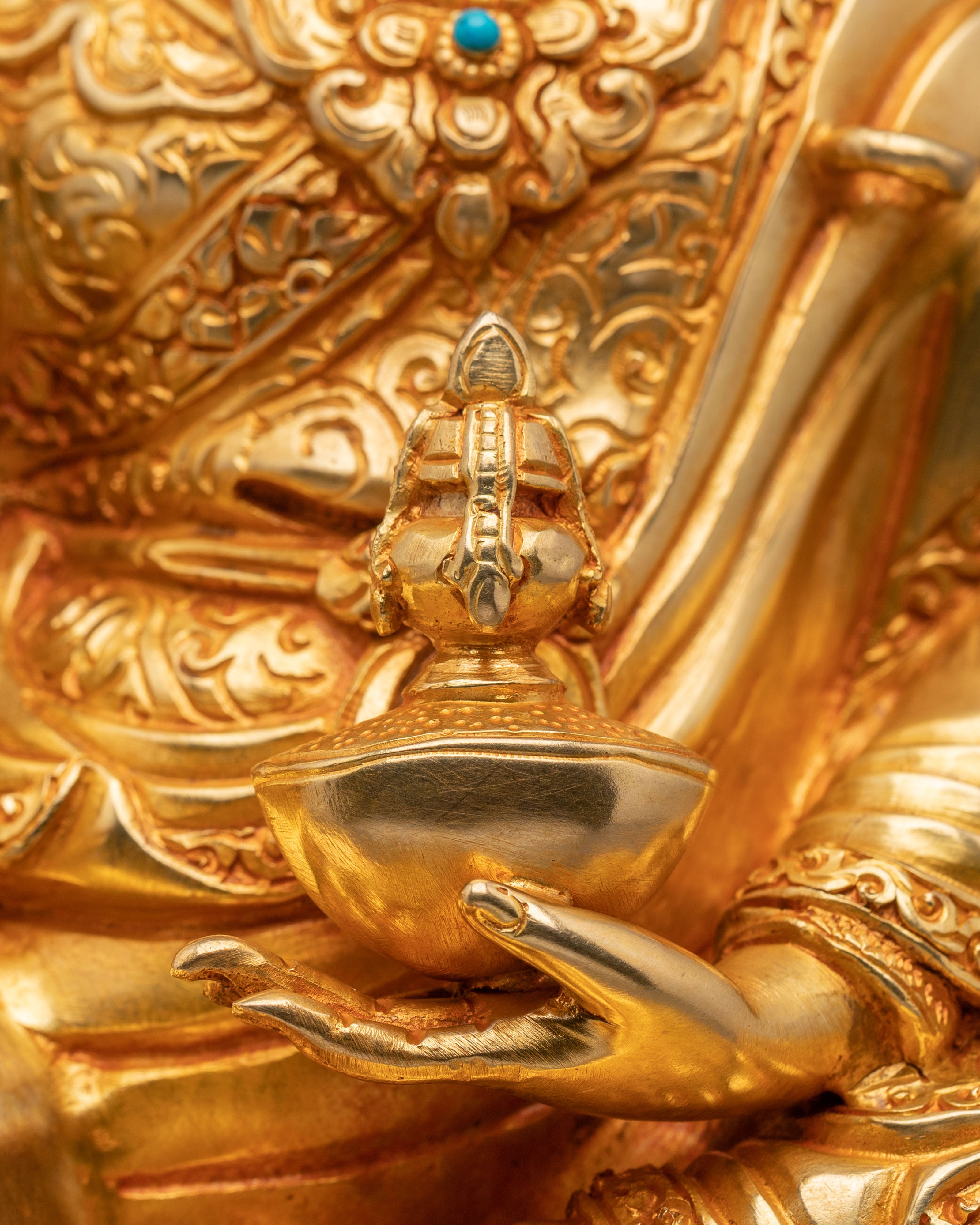Handmade Guru Rinpoche Sculpture | Home Decor