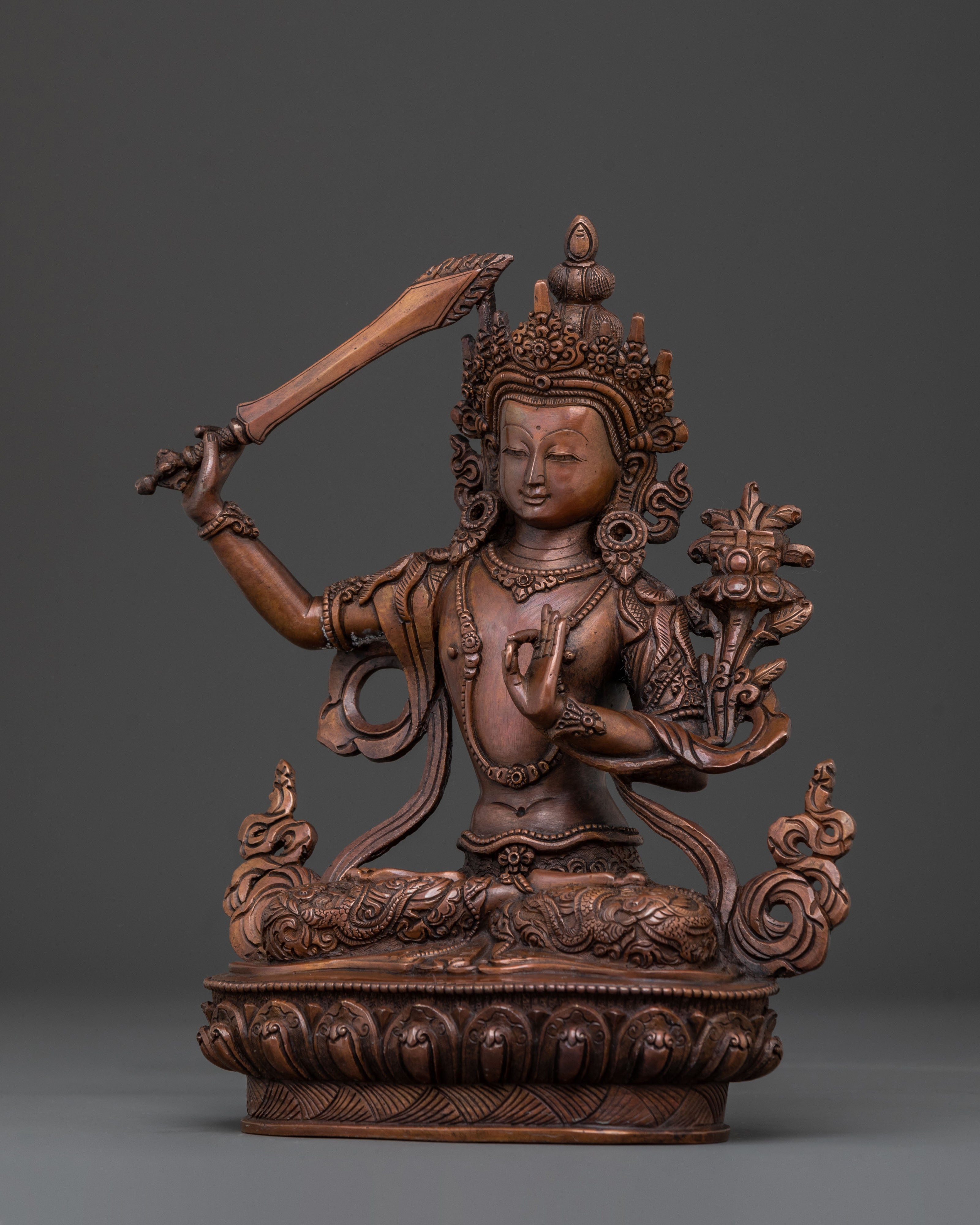 Handcrafted Manjushri Statue | Sacred Wisdom