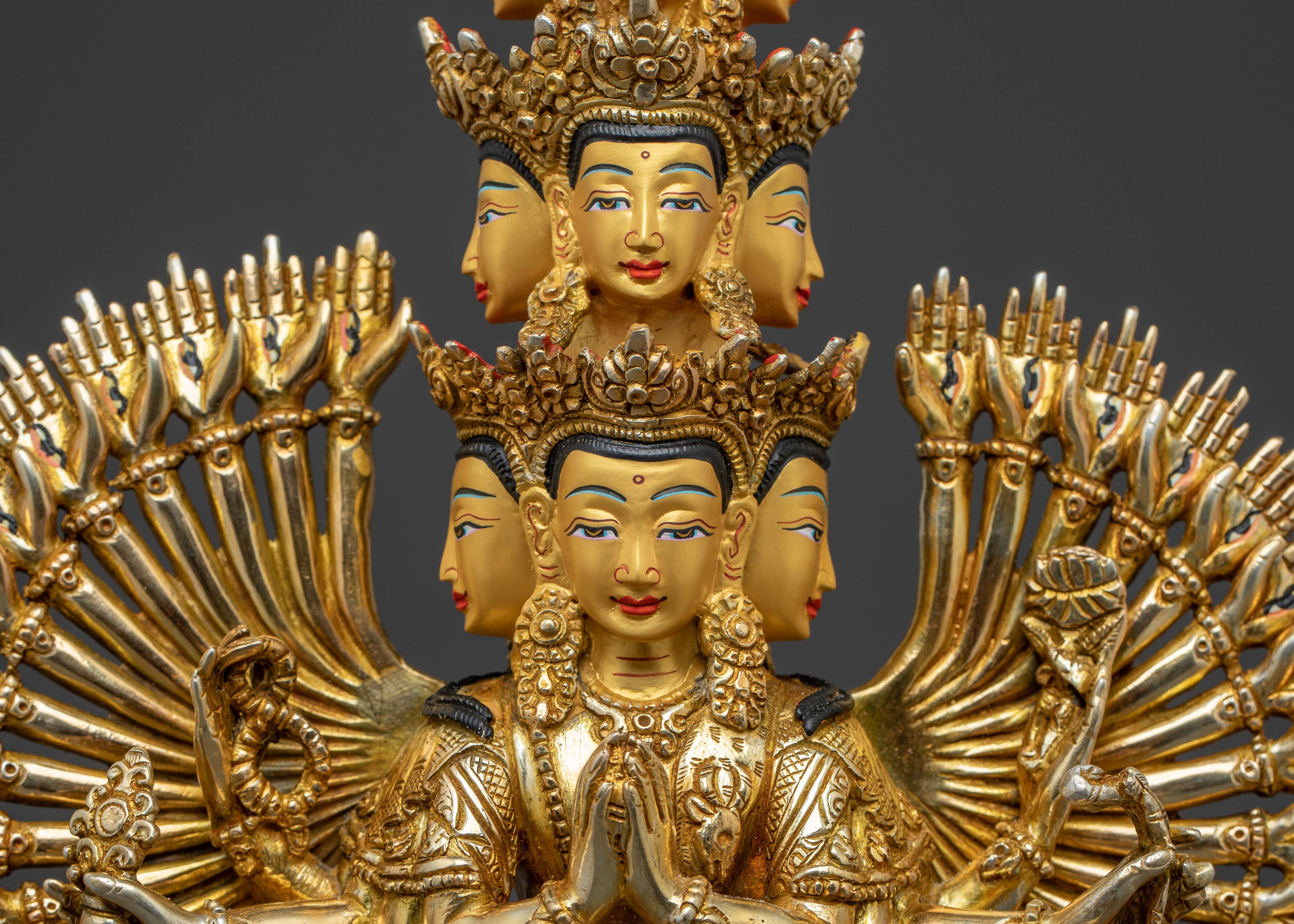 Nepalese 1000 Armed Chenrezig Statue | Tibetan Bodhisattva of Compassion