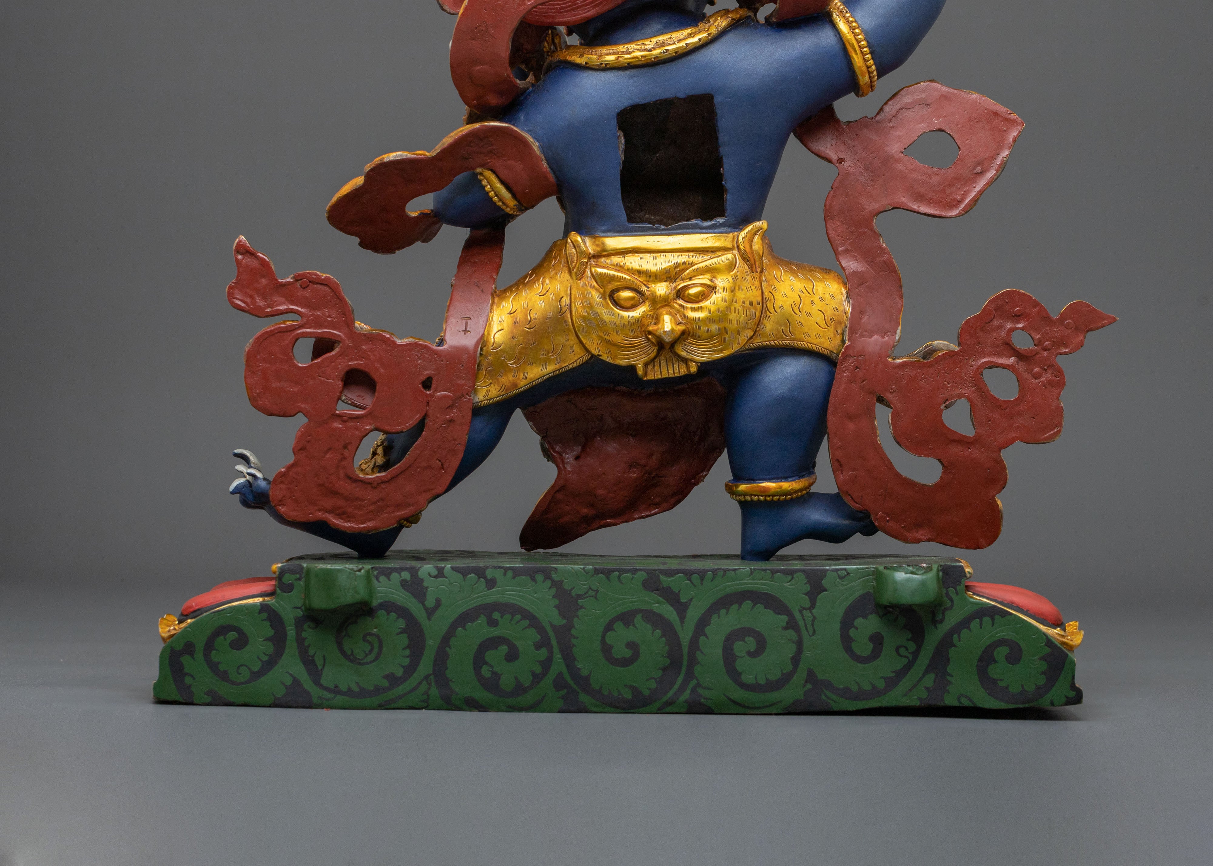 Buddhist Protector Vajrapani Sculpture: Buddhist Deity of Strength and Dharma
