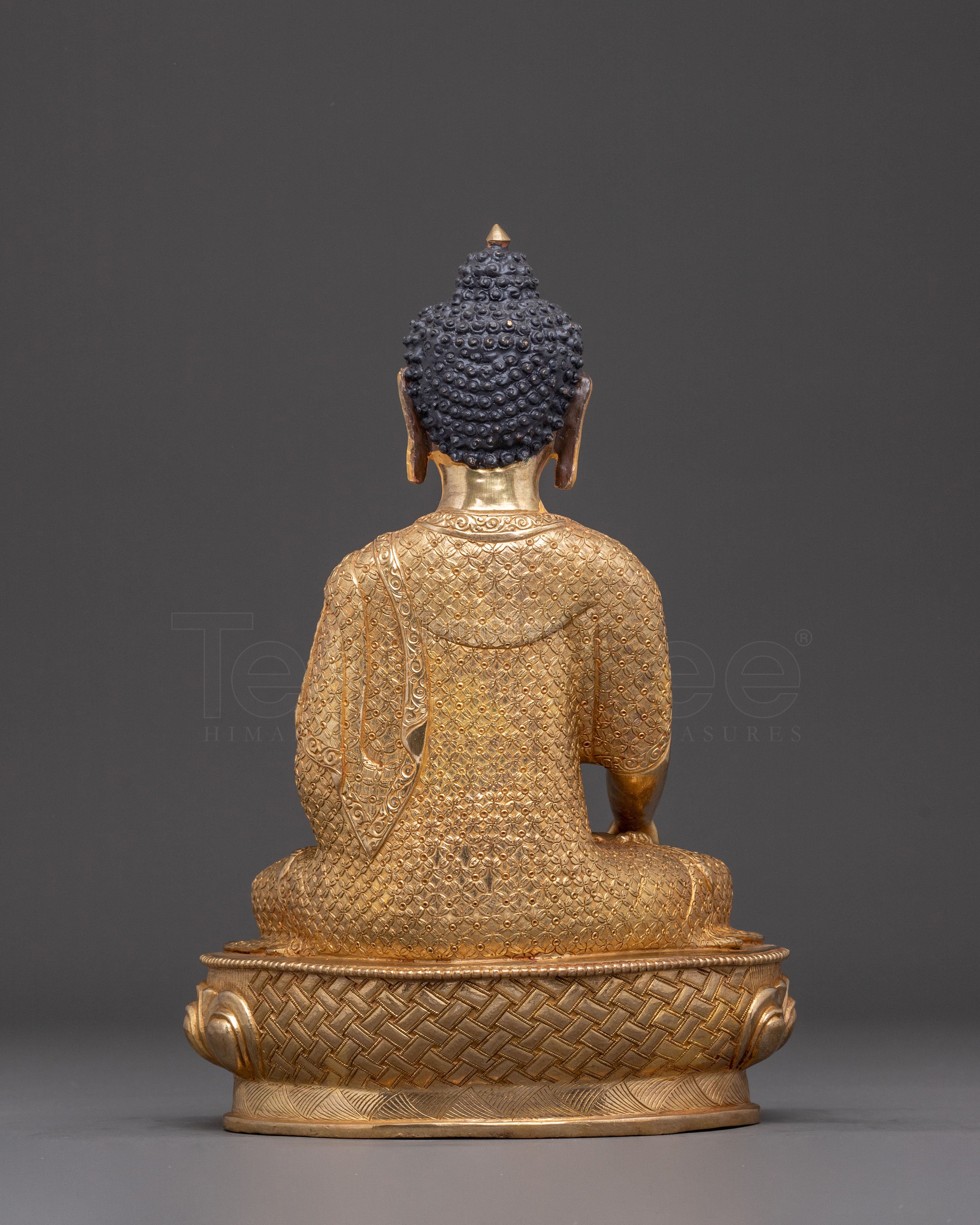 Shakyamuni Buddha Buddhist Statue: 24K Gold Gilded Statue