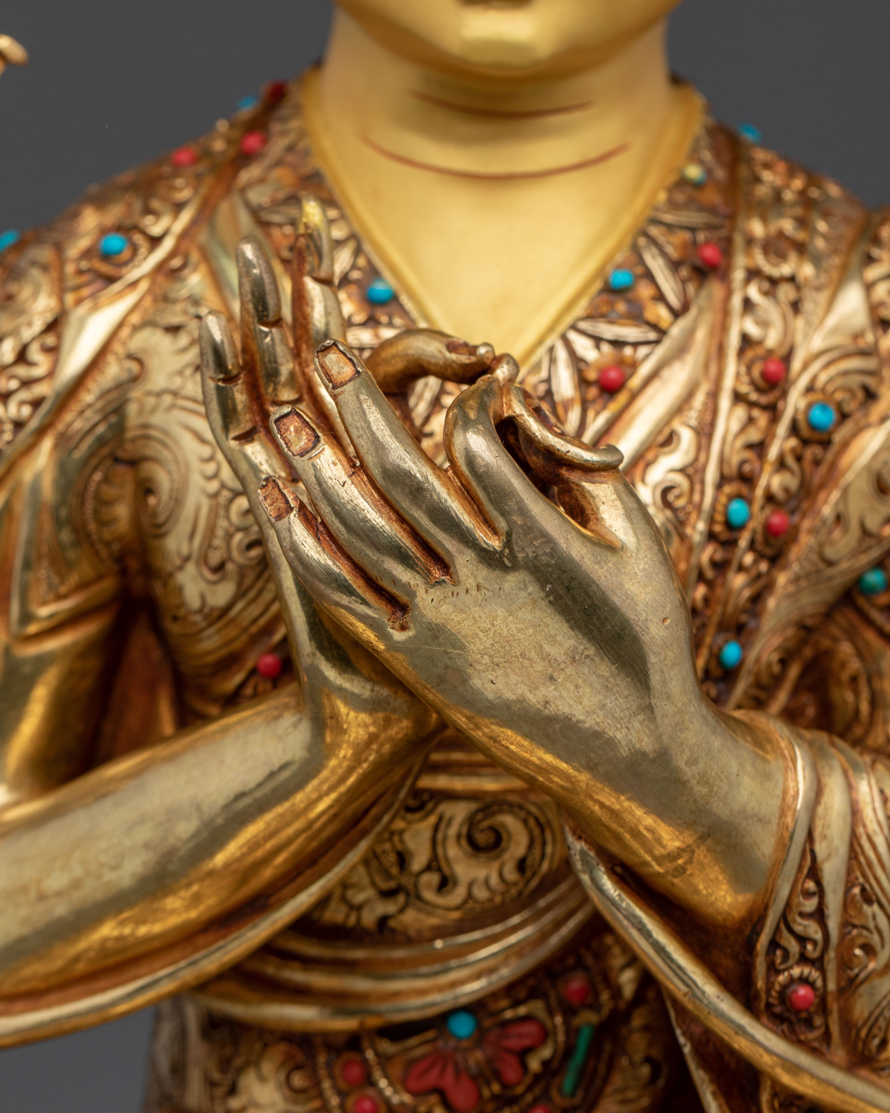 Tsongkhapa Handmade Statue: Master of Tibetan Buddhism
