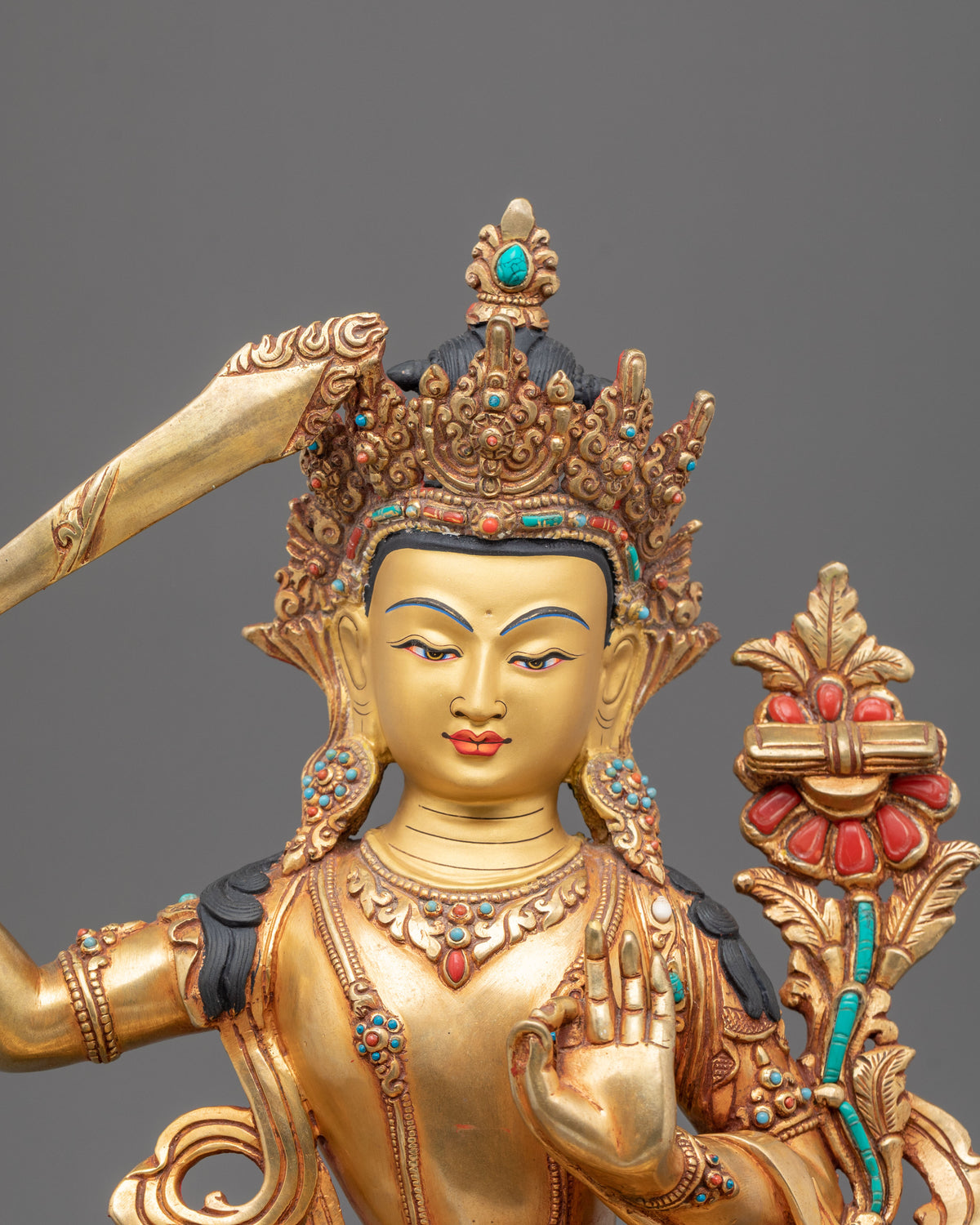 Manjughoṣa Statue | The Radiant Voice of Wisdom