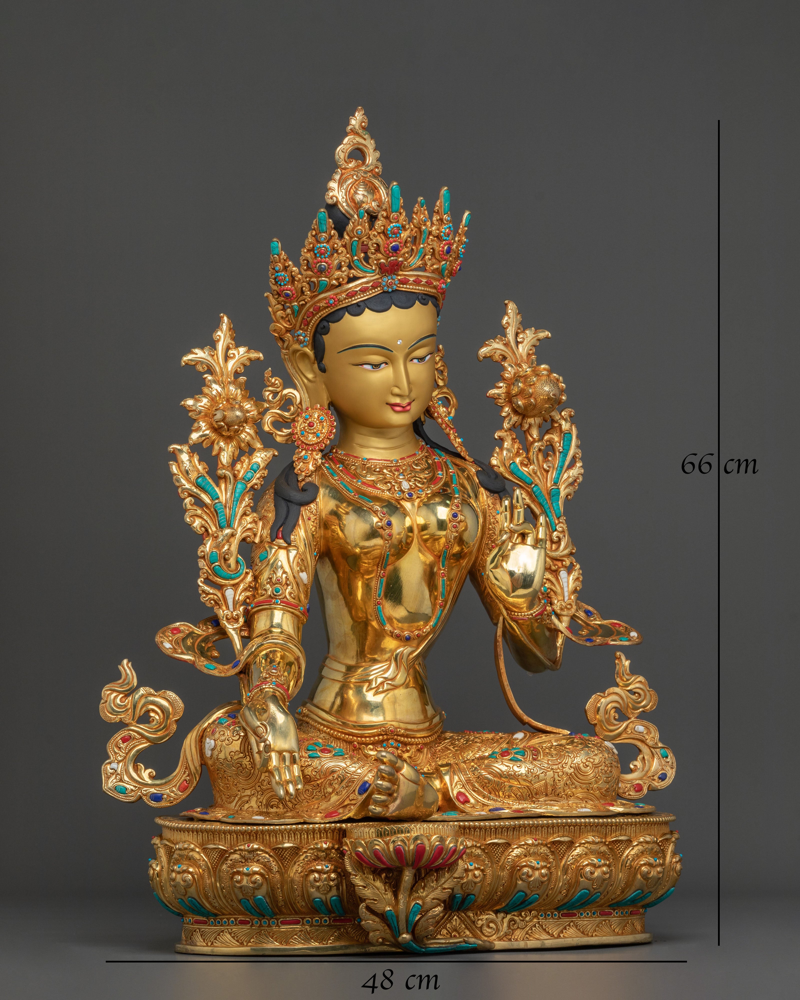 mother of liberation green tara sacred figurine | Compassionate  Goddess