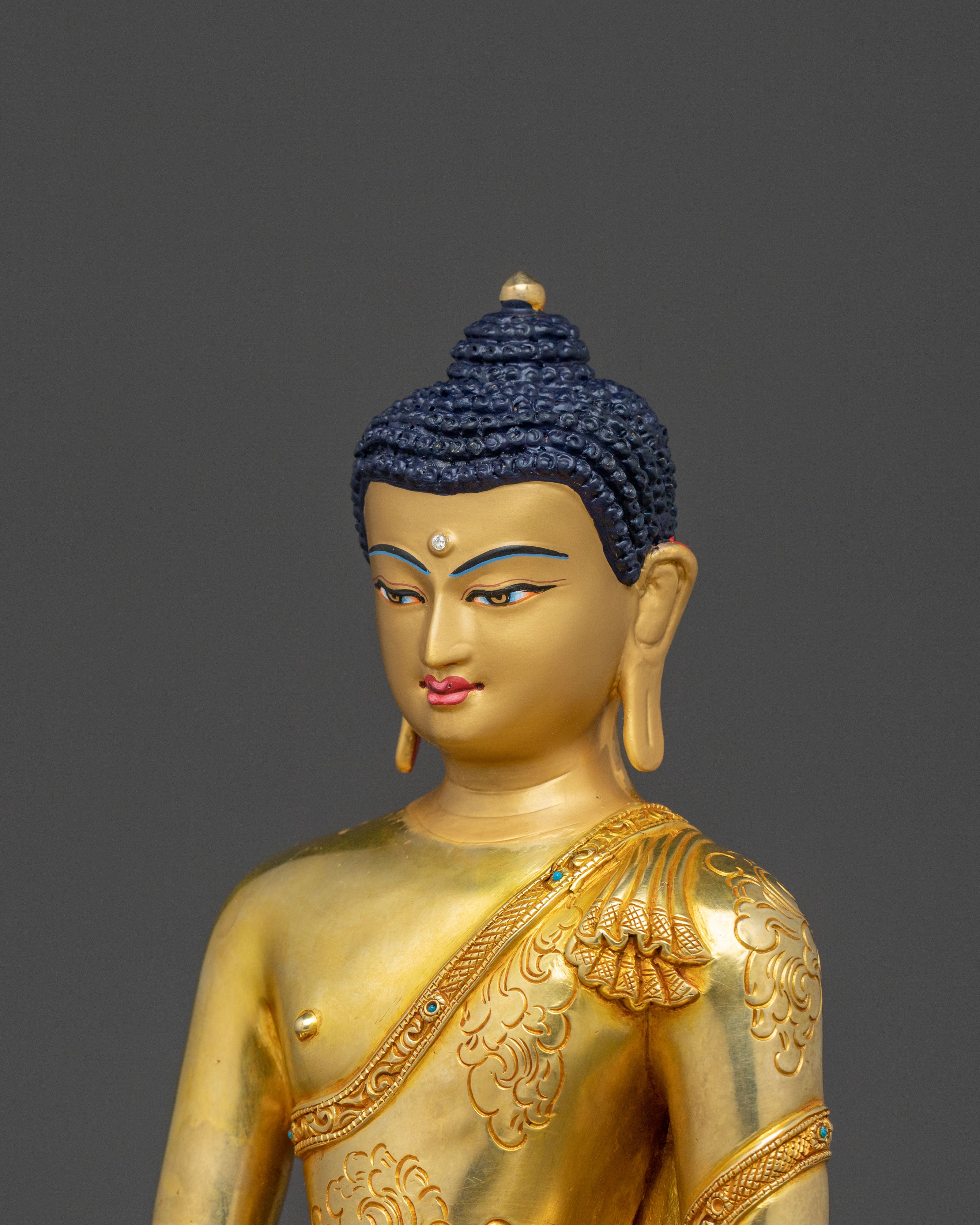 Serene Earth Touching Shakyamuni Buddha Statue