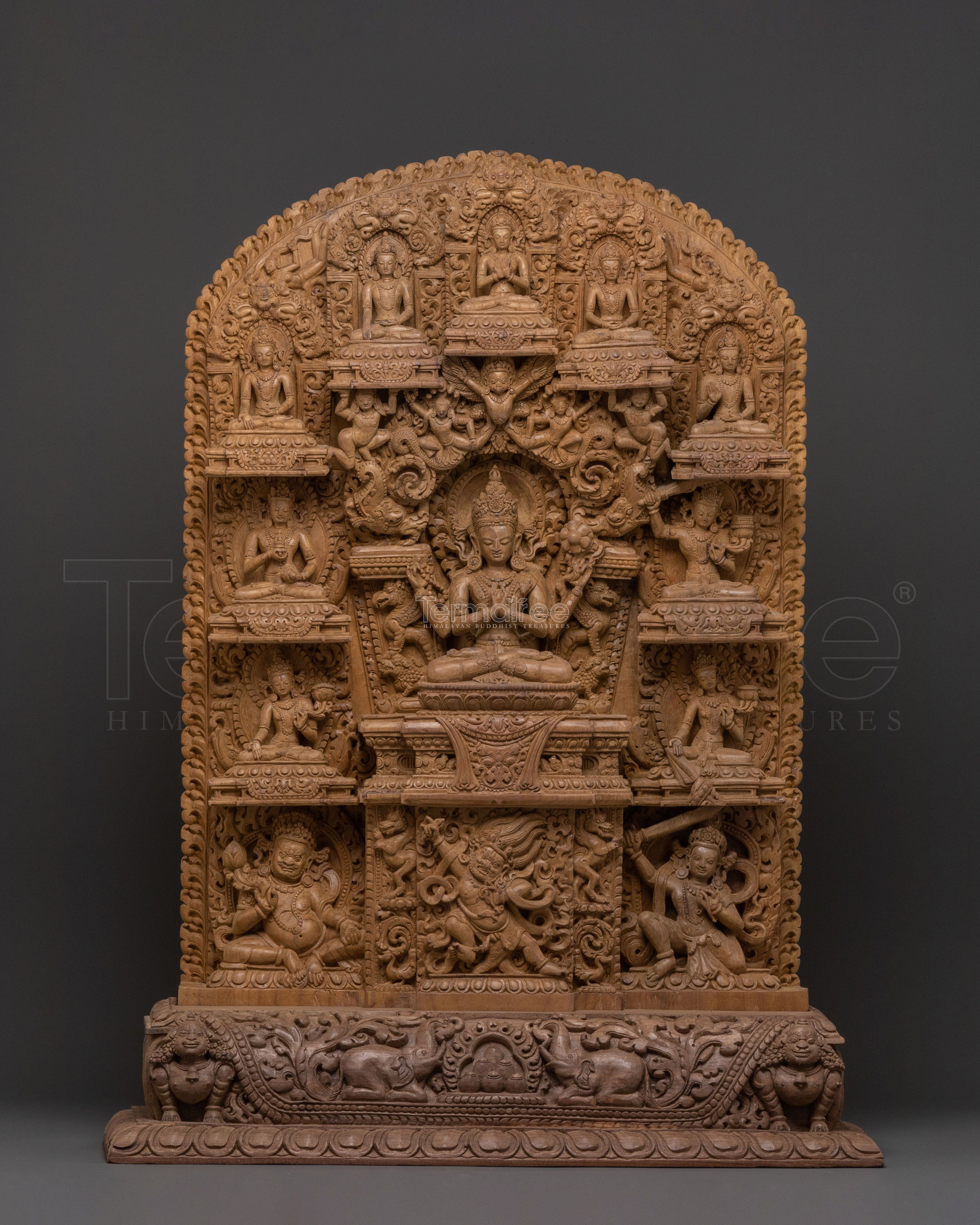 Lokeshvara Wooden Statue 