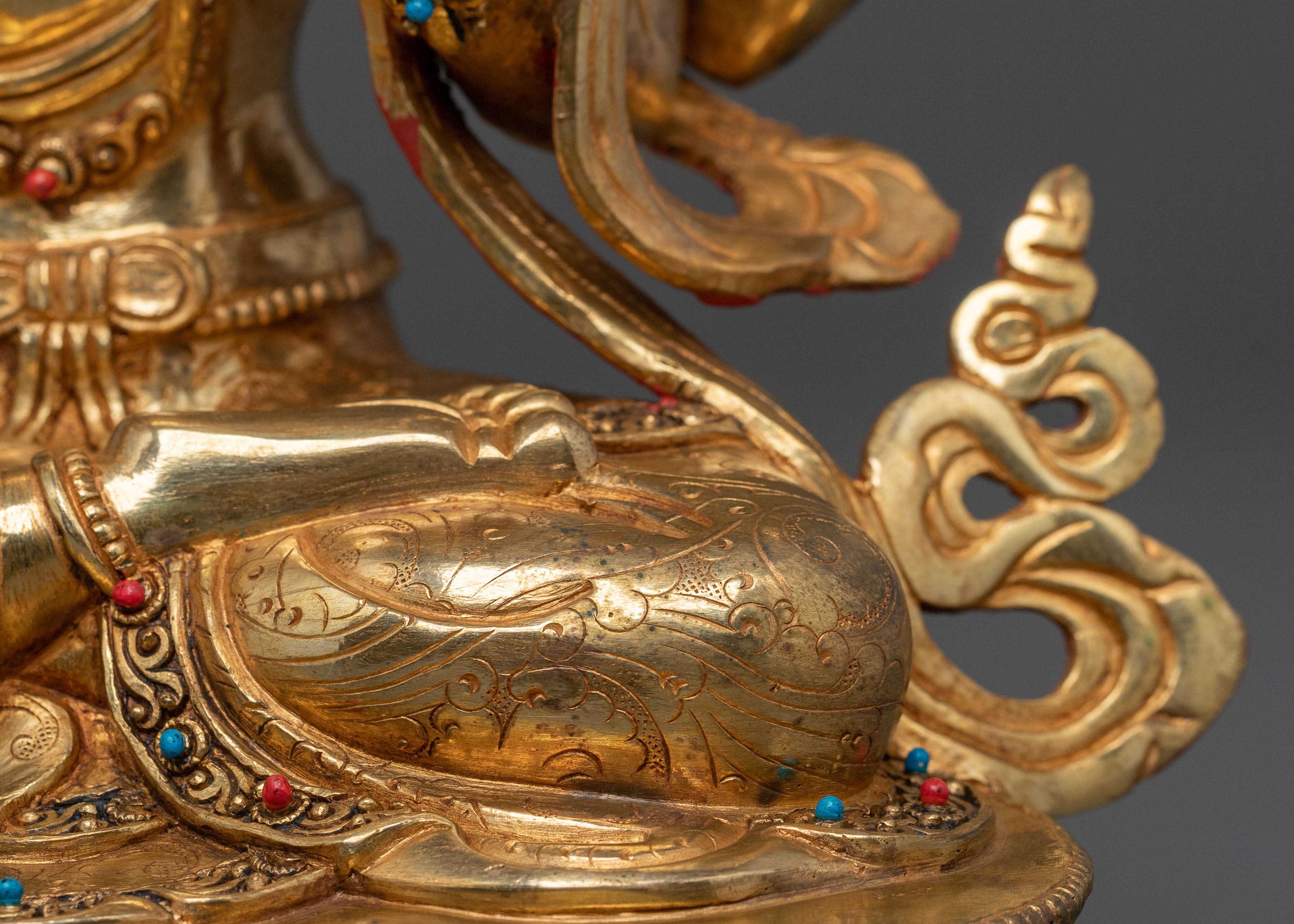 Maha Manjushri Sacred Figurine | Tibetan Buddhist Deity Sculpture