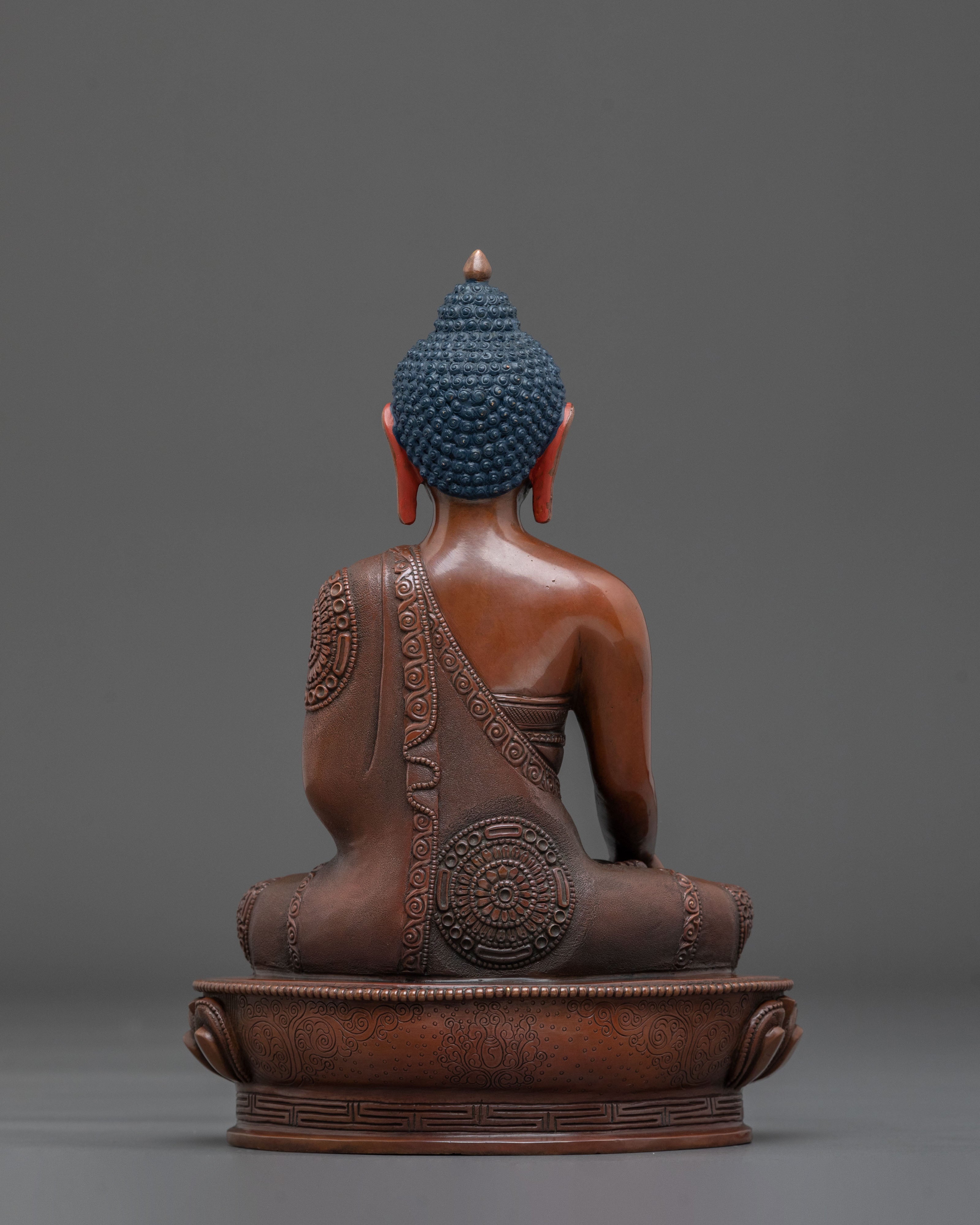 Shakyamuni Buddha Statue | Oxidized Figurine with Acrylic Painting