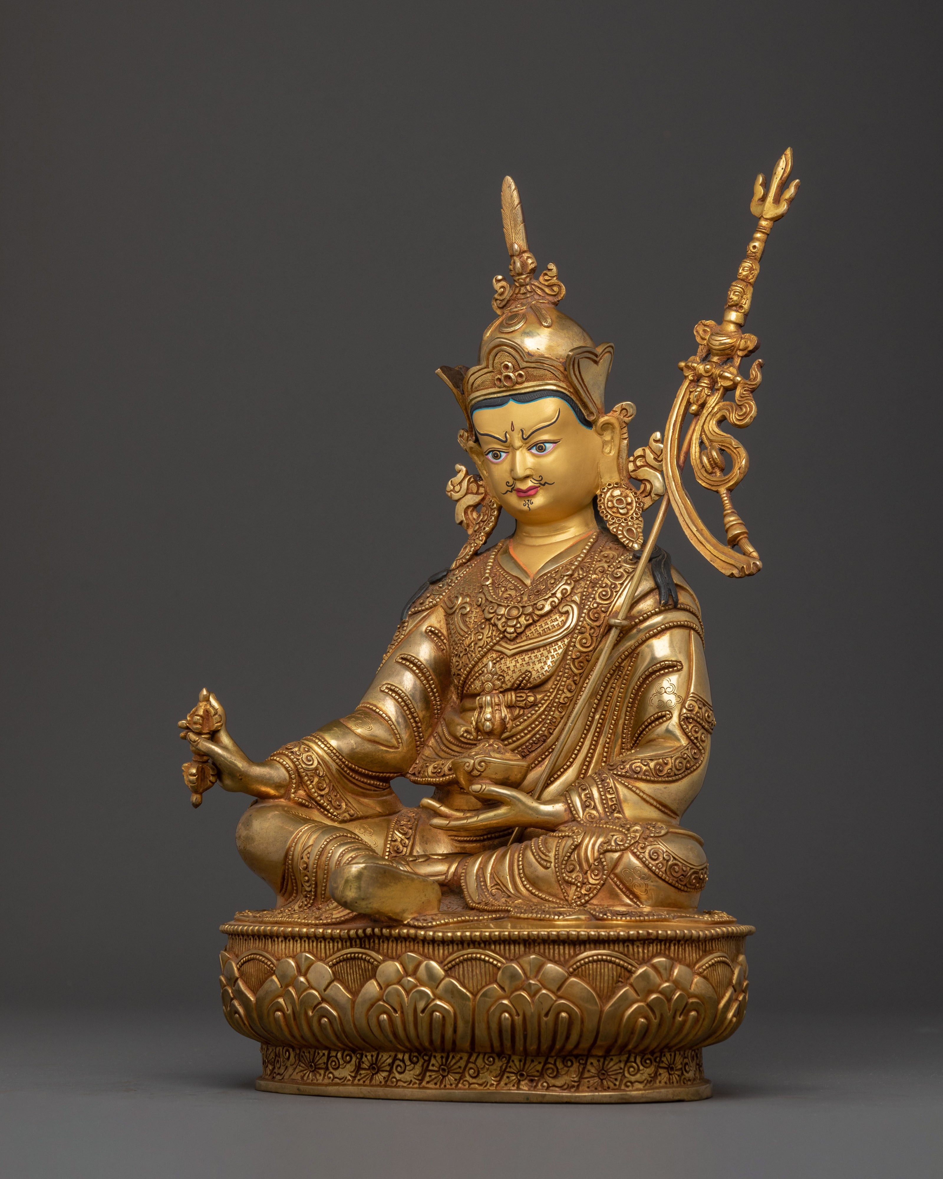 Guru Rinpoche Golden Statue | Precious Teacher