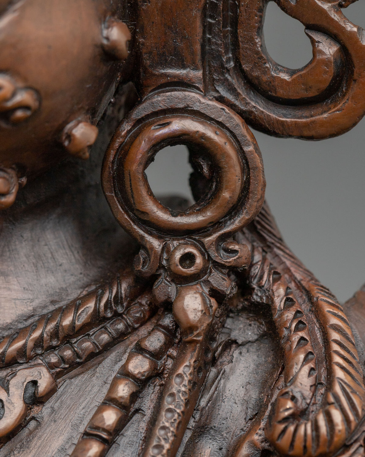 Dzambhala Sculpture in Oxidized Copper | Home Decor
