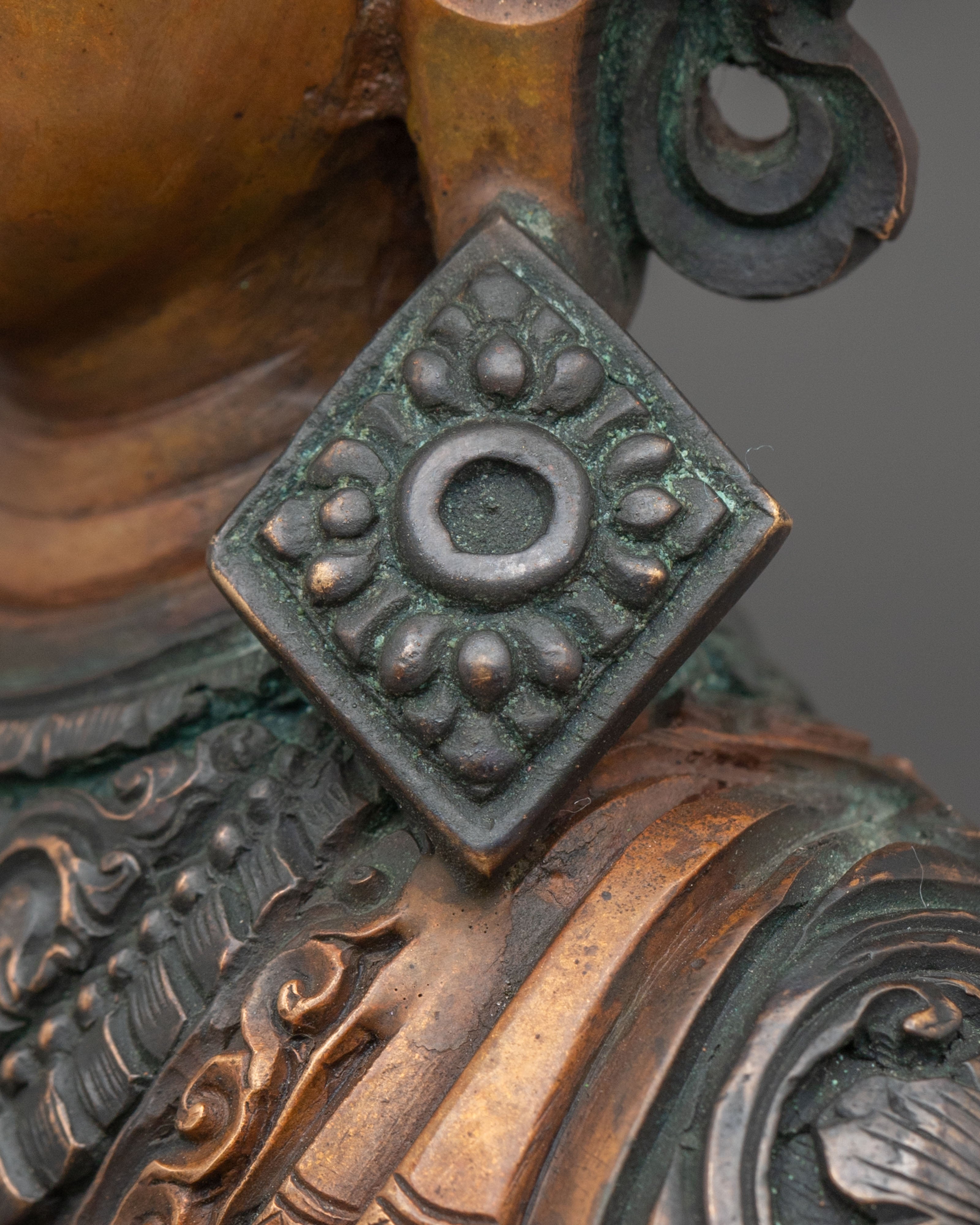Dipankara Buddha Oxidized Copper Figurine: Symbol of Enlightenment