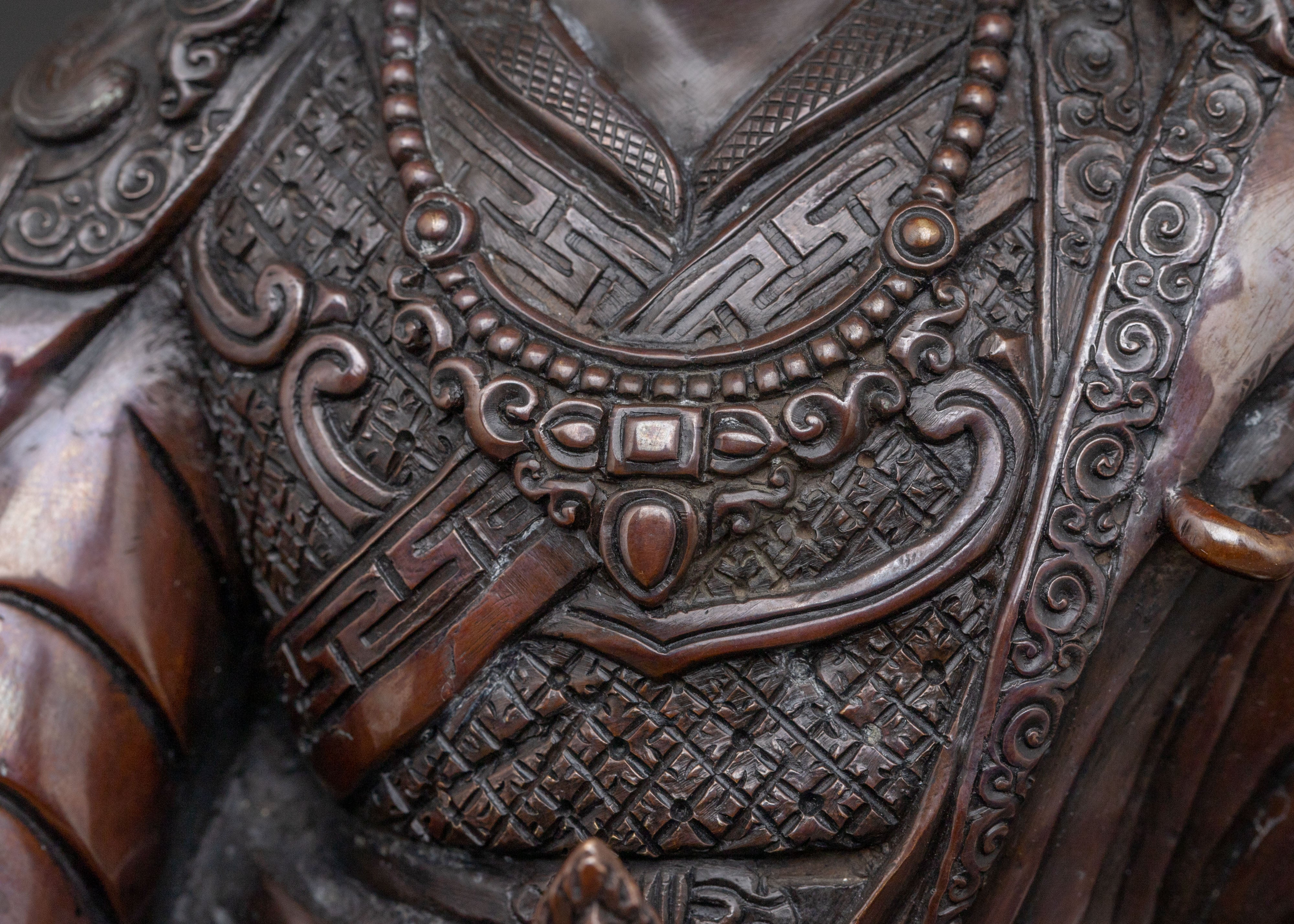 Guru Rinpoche Blessing Statue | Oxidized Copper