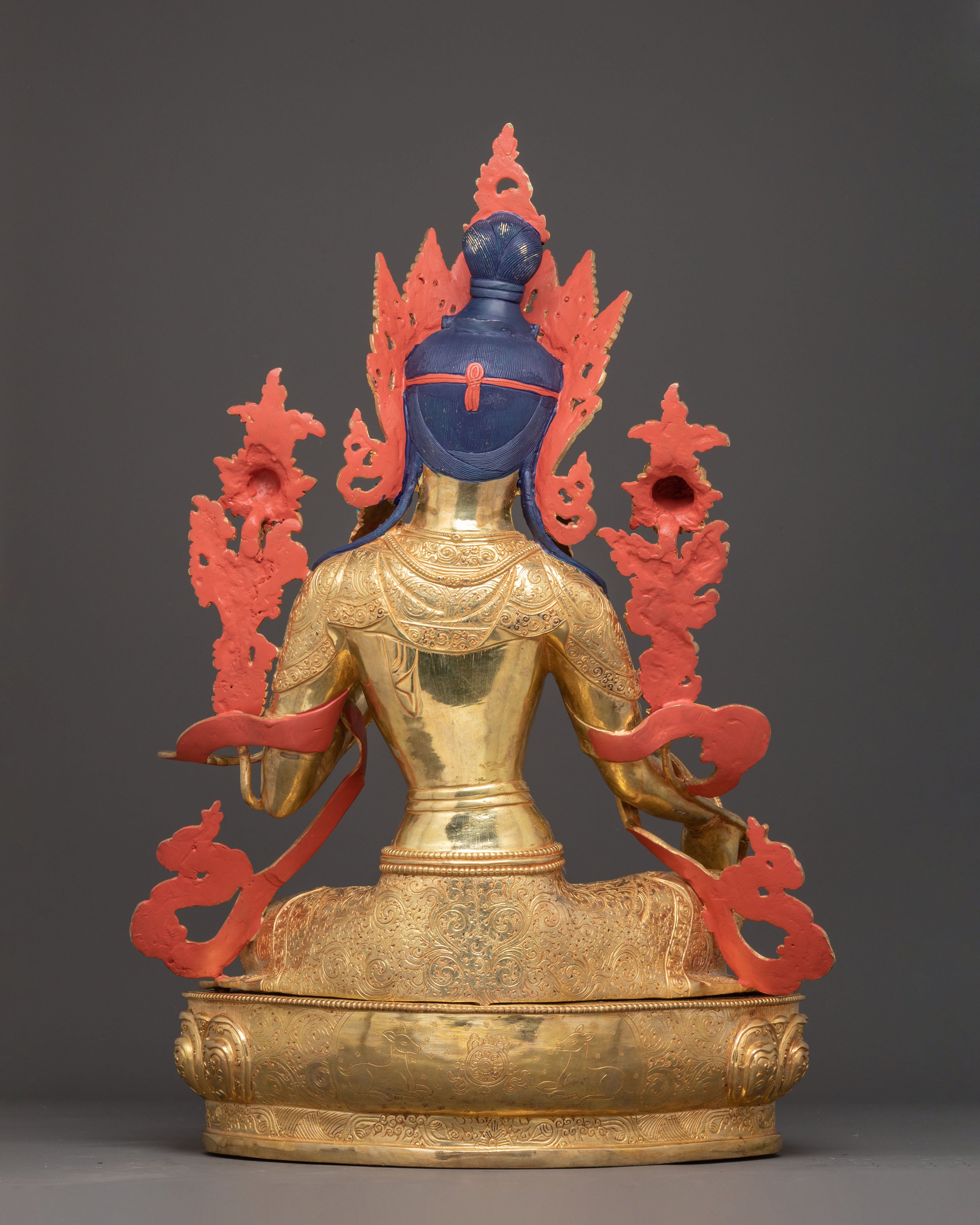 Handmade Tibetan Sacred Art of Green Tara for Altar | Goddess of Compassion