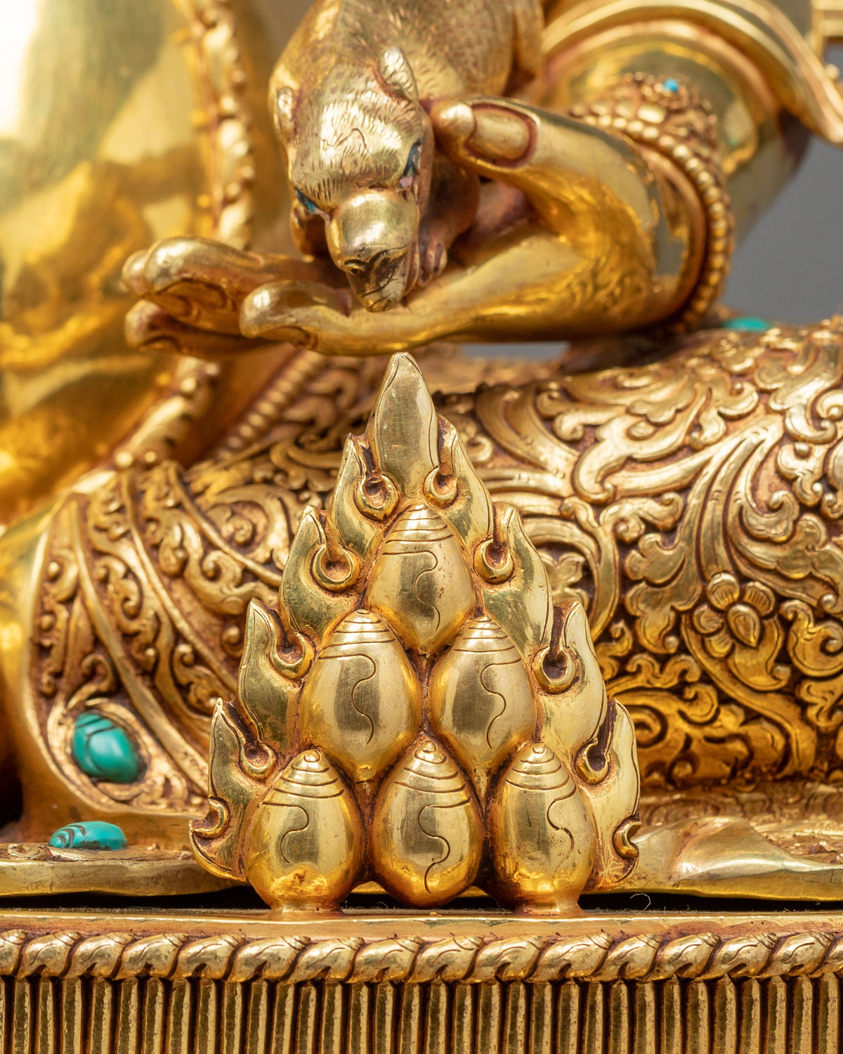Dzambhala Figurine on Throne | (121.5cm Tall) Wealth God Figurine