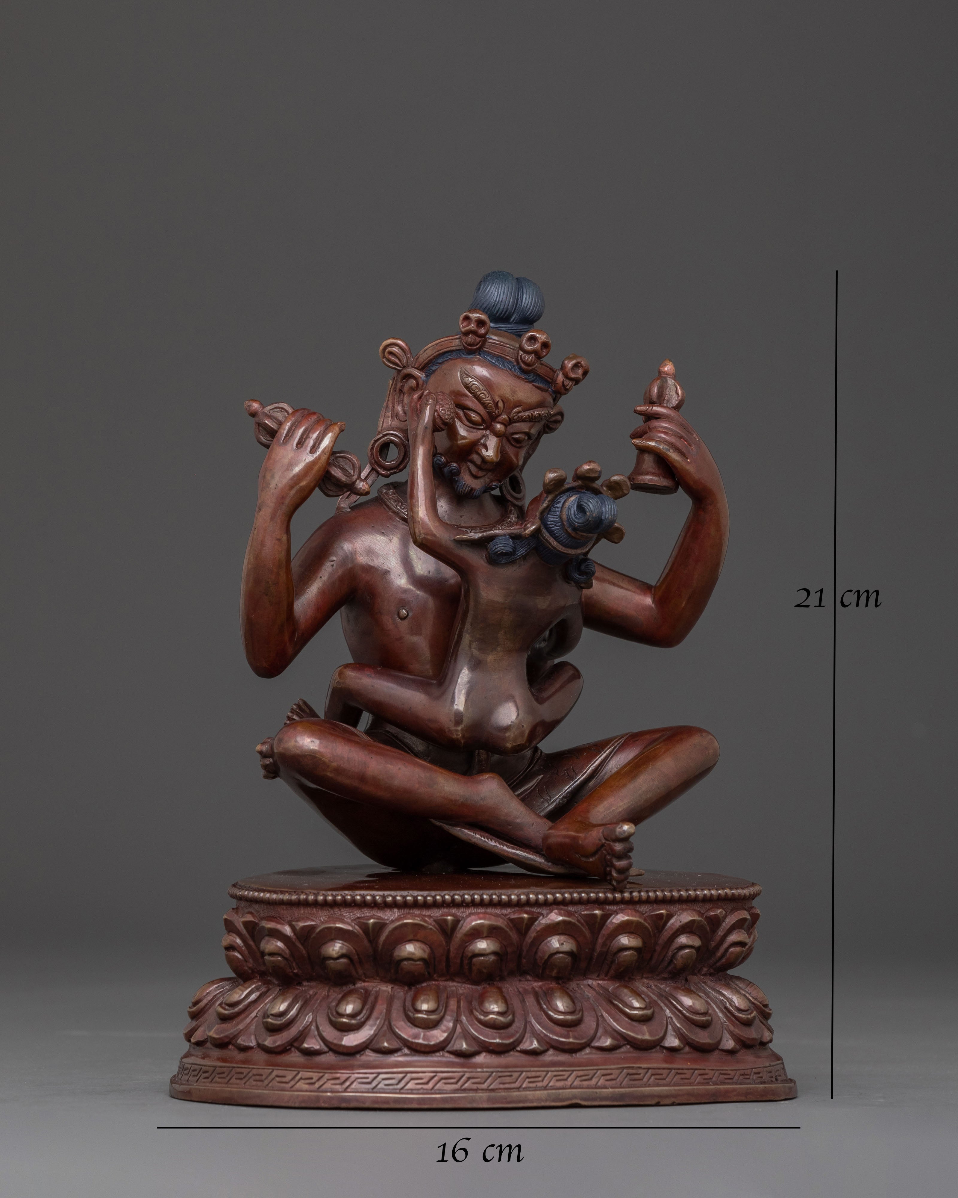 Ghantapa Statue - Oxidized Copper Art