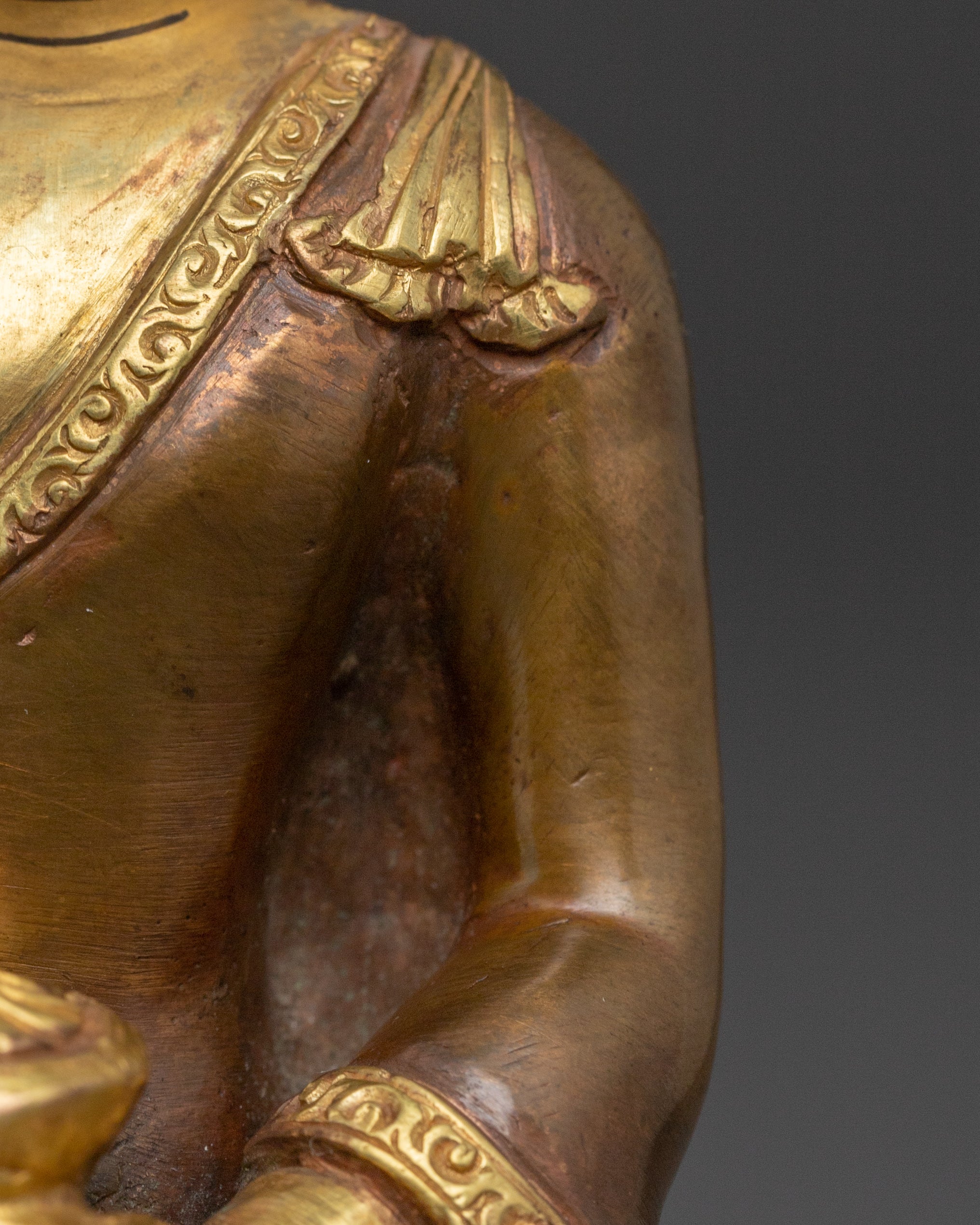 Divine Shakyamuni Buddha Statue: Half Gold Home Decor