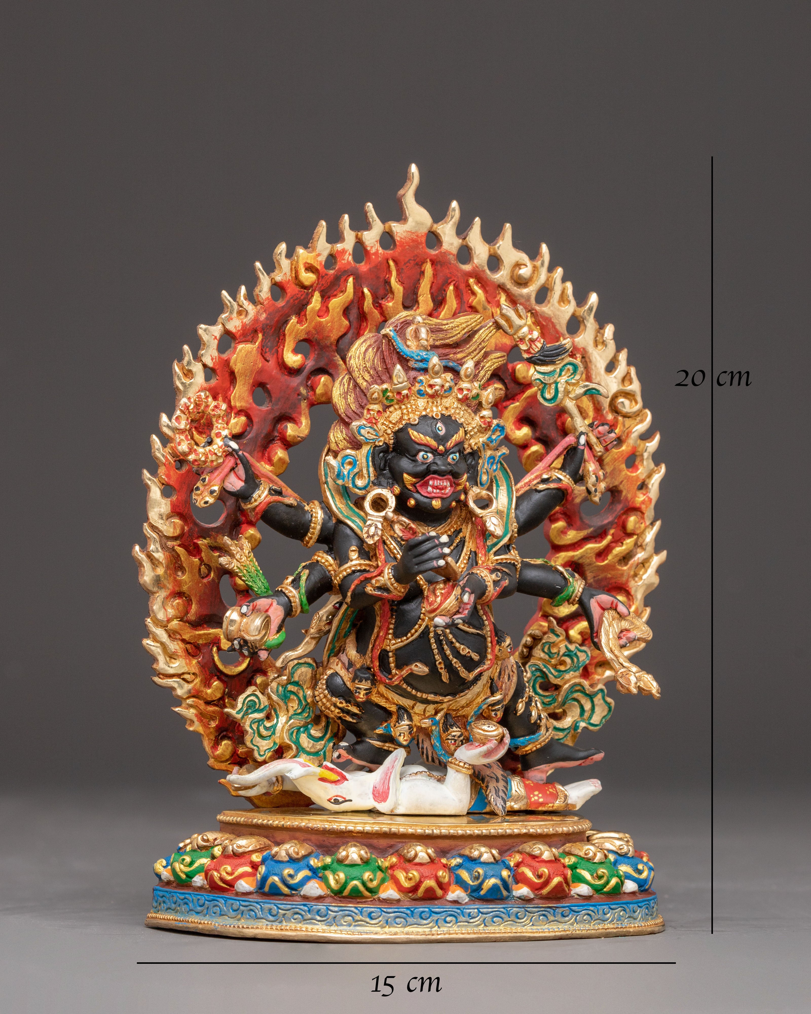 Copper Sculpture of Six-Armed Mahakala 