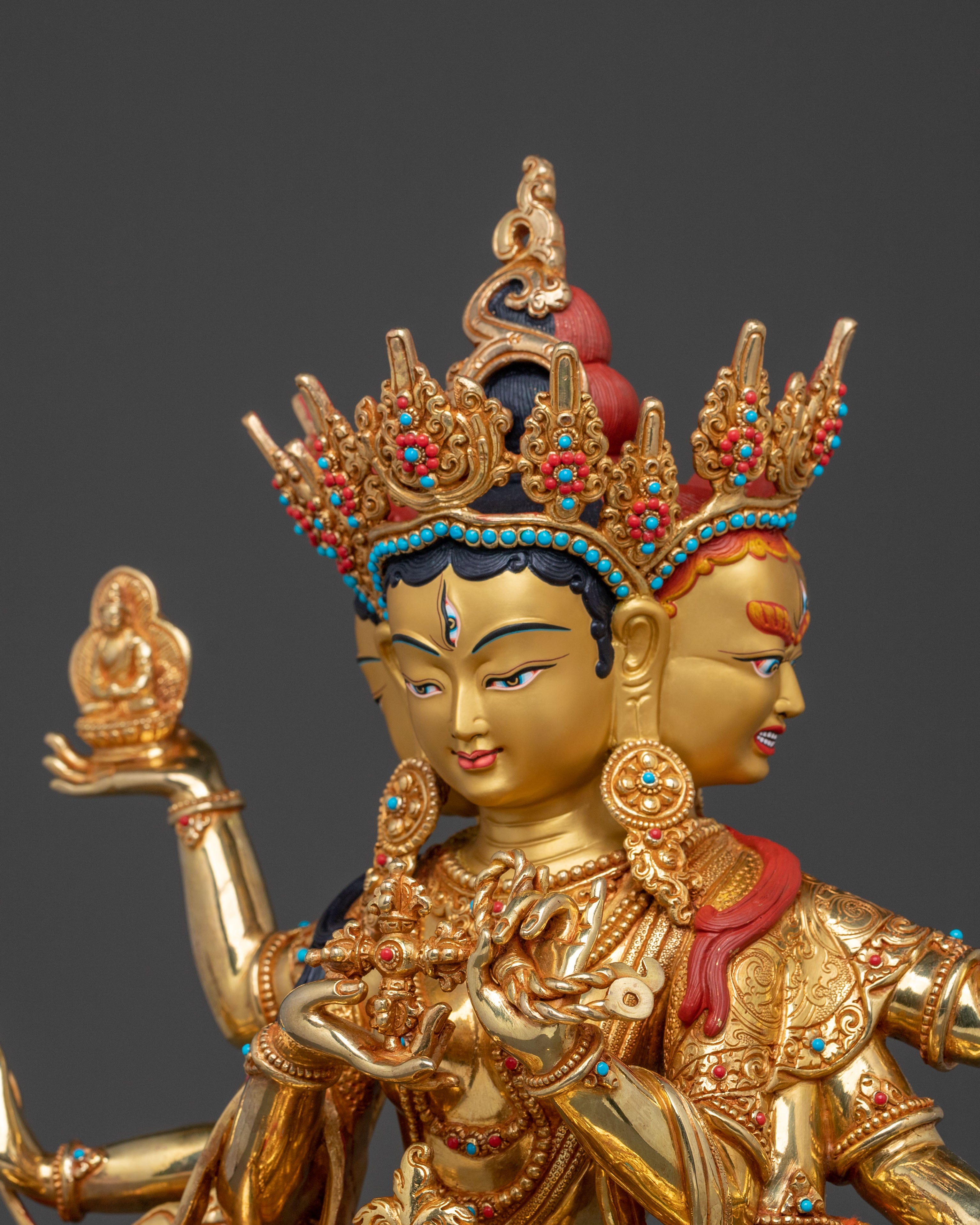Namgyalma Bodhisattva: Figurine with Antique Finish