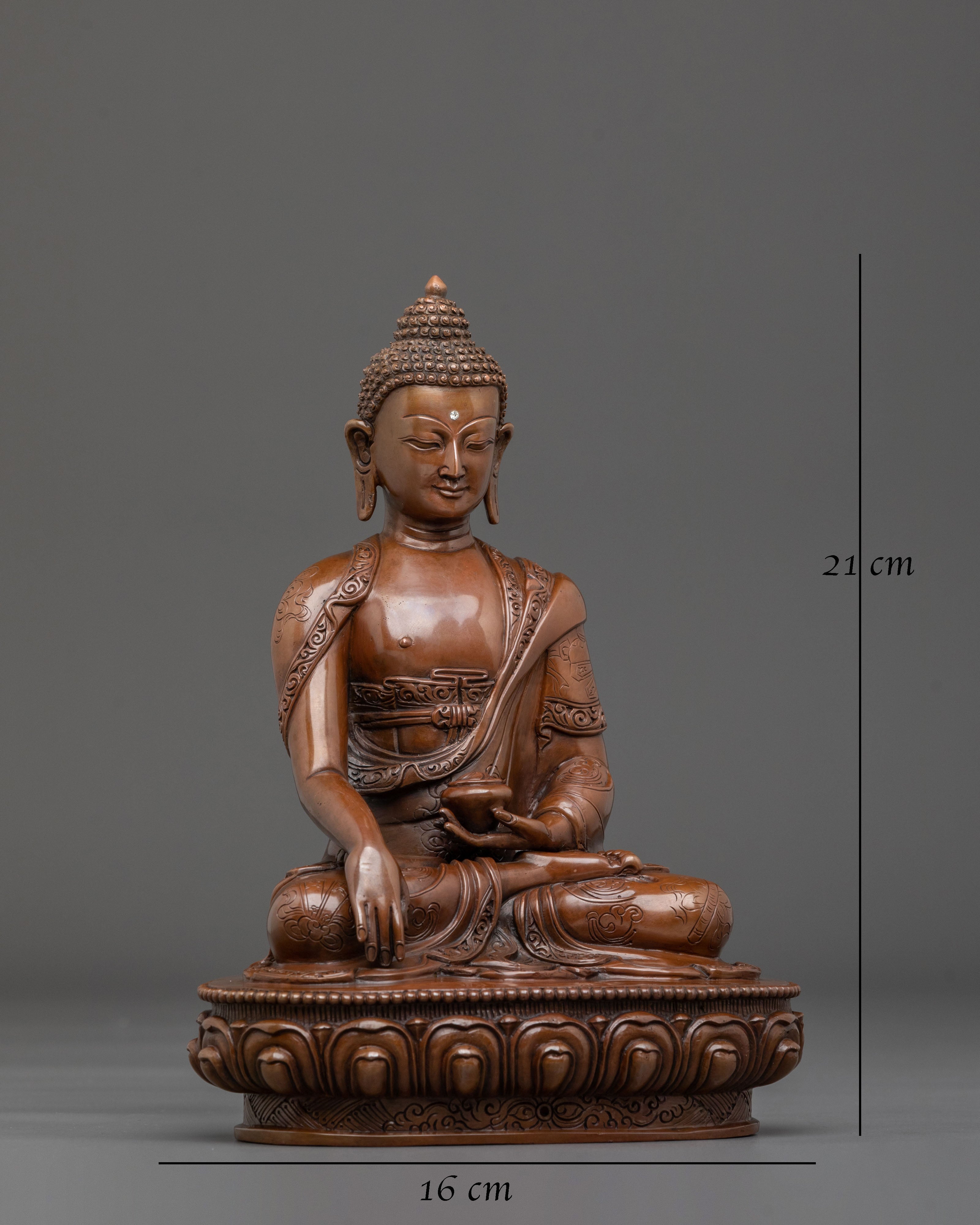 Shakyamuni Buddha Oxidized Copper Statue | Enlightened One