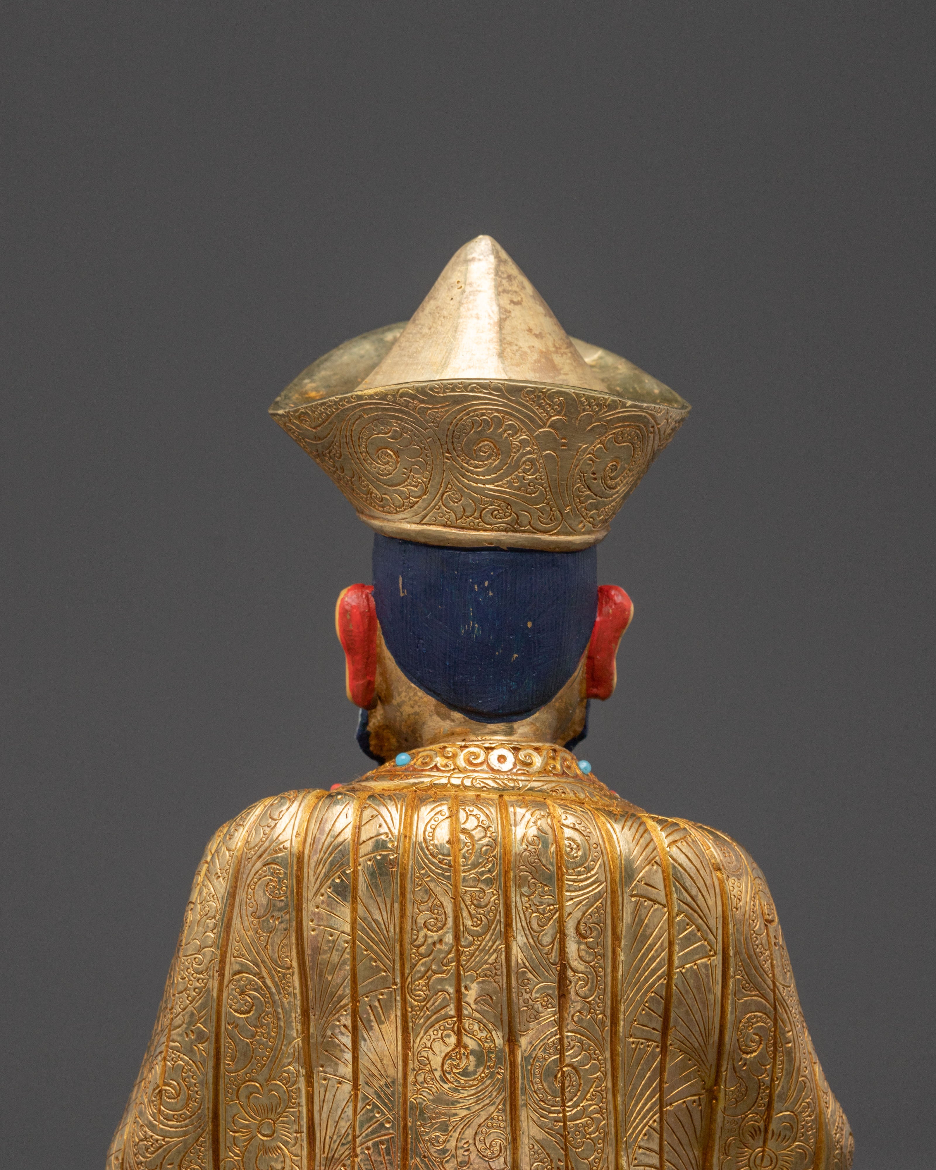 Guru Shapdum Meditation Statue | Exquisite Copper Artistry