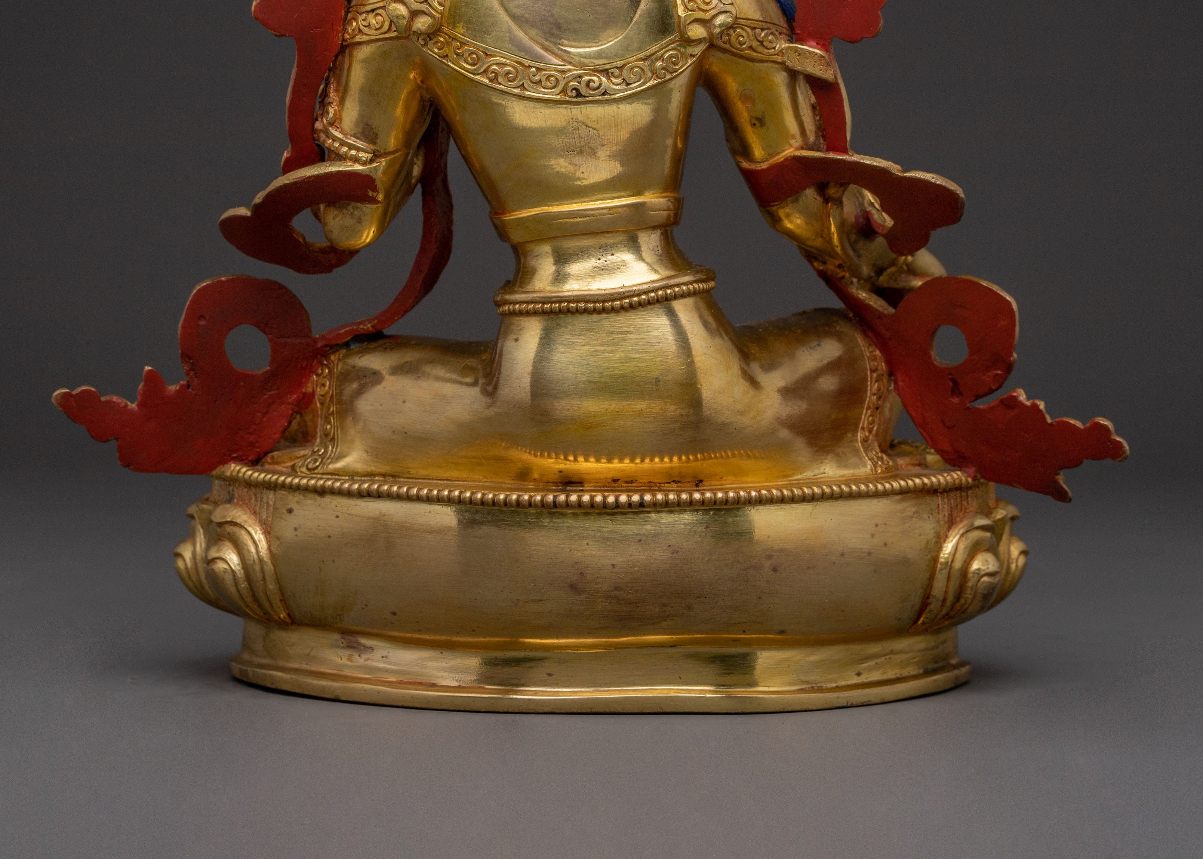 Green Tara Statue | Handcrafted 24K Gold Gilded