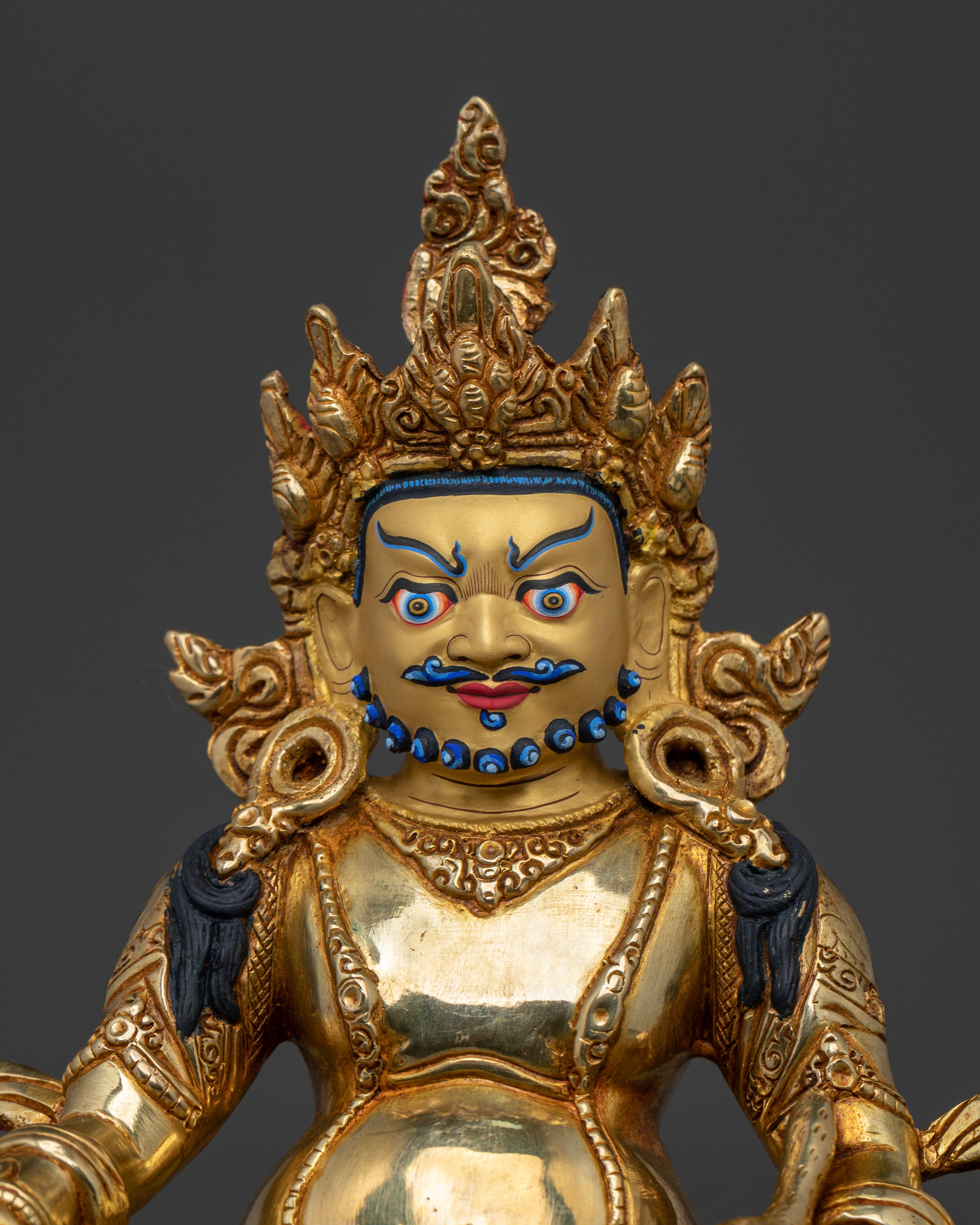 Dzambhala the God of Wealth | 24K Gold Gilded Statue