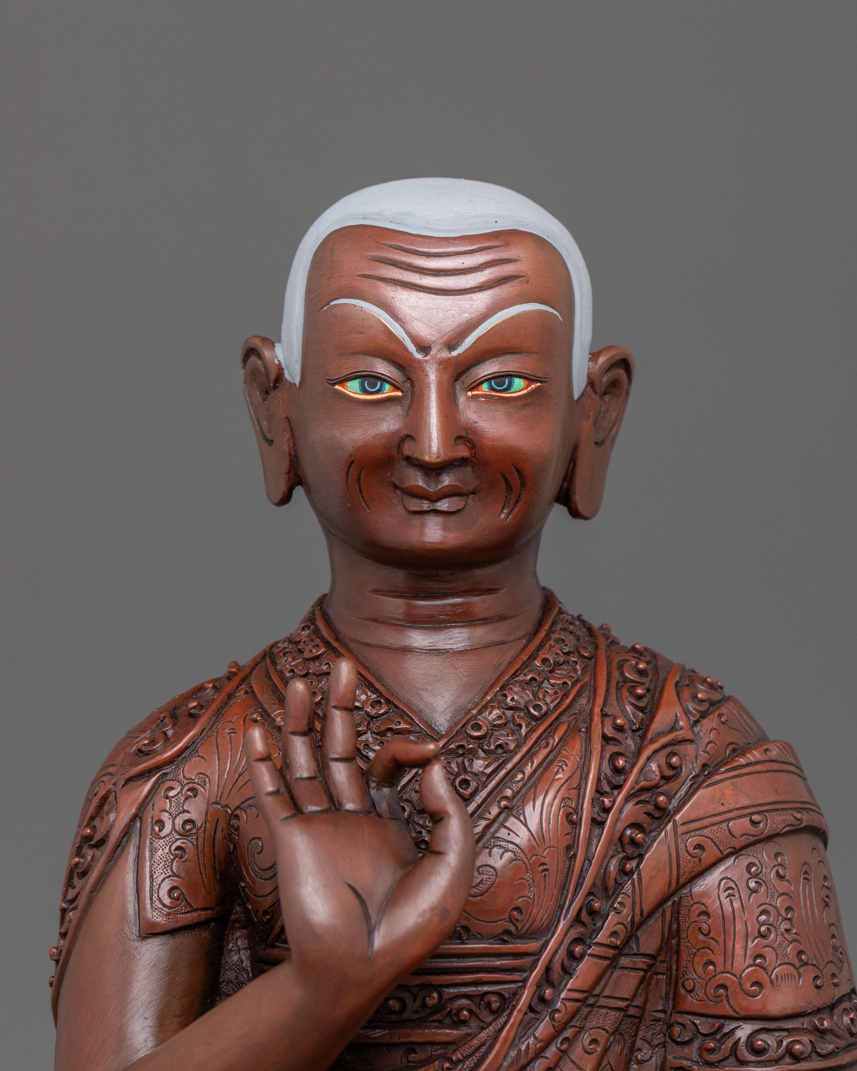 Handcrafted Disciples Figurine of Tsongkhapa | Home Decor