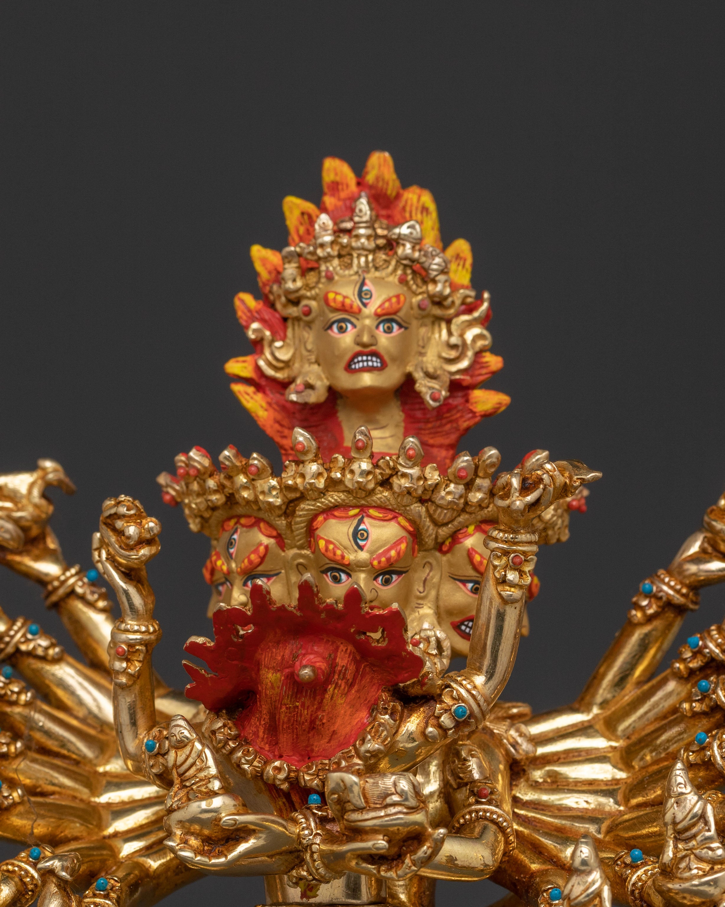 Fierce Hevajra Tantric Deity Statue | Buddhist Decor