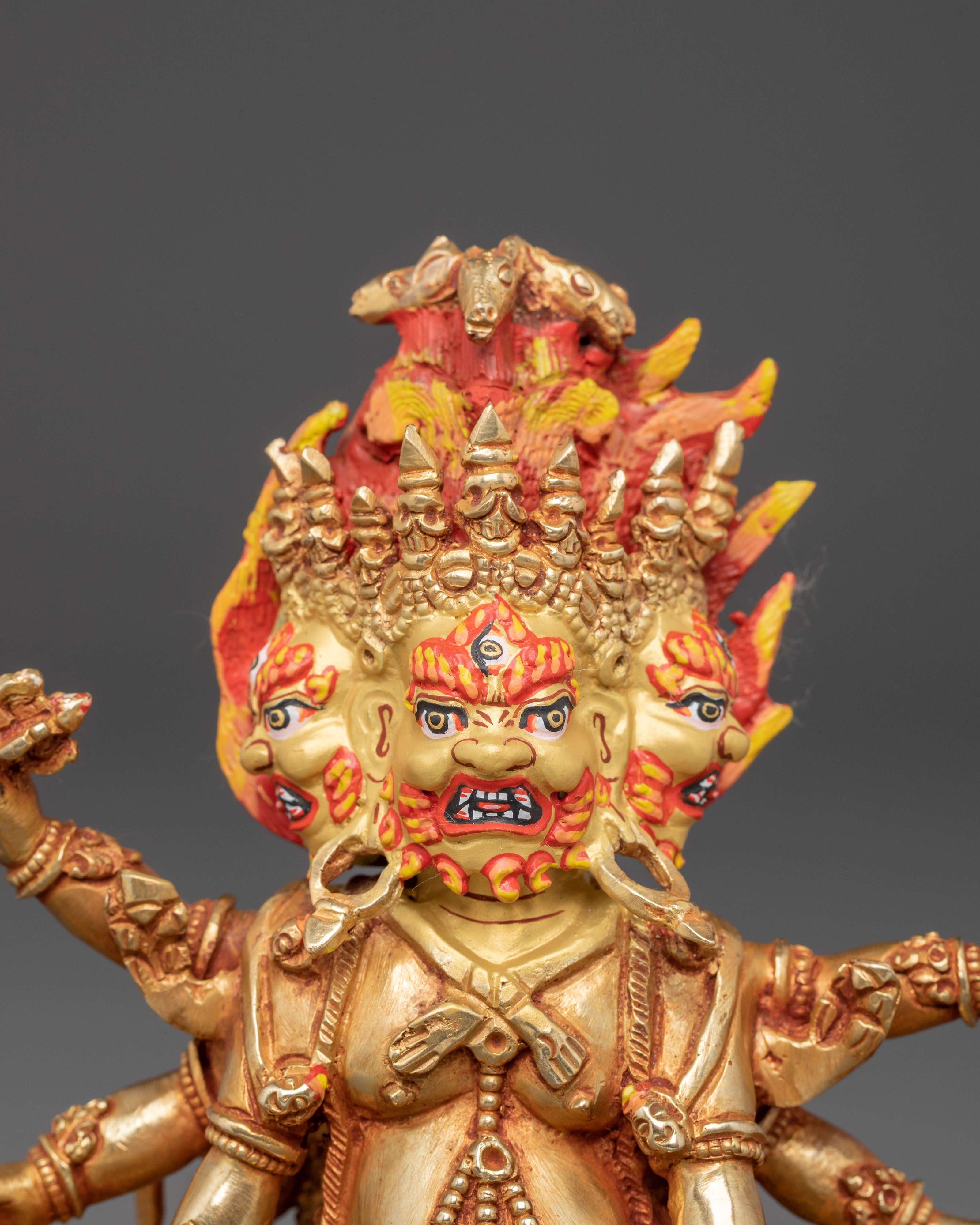 Handcrafted Buddhist Protector Hayagriva Sculpture | Guardian of Dharma