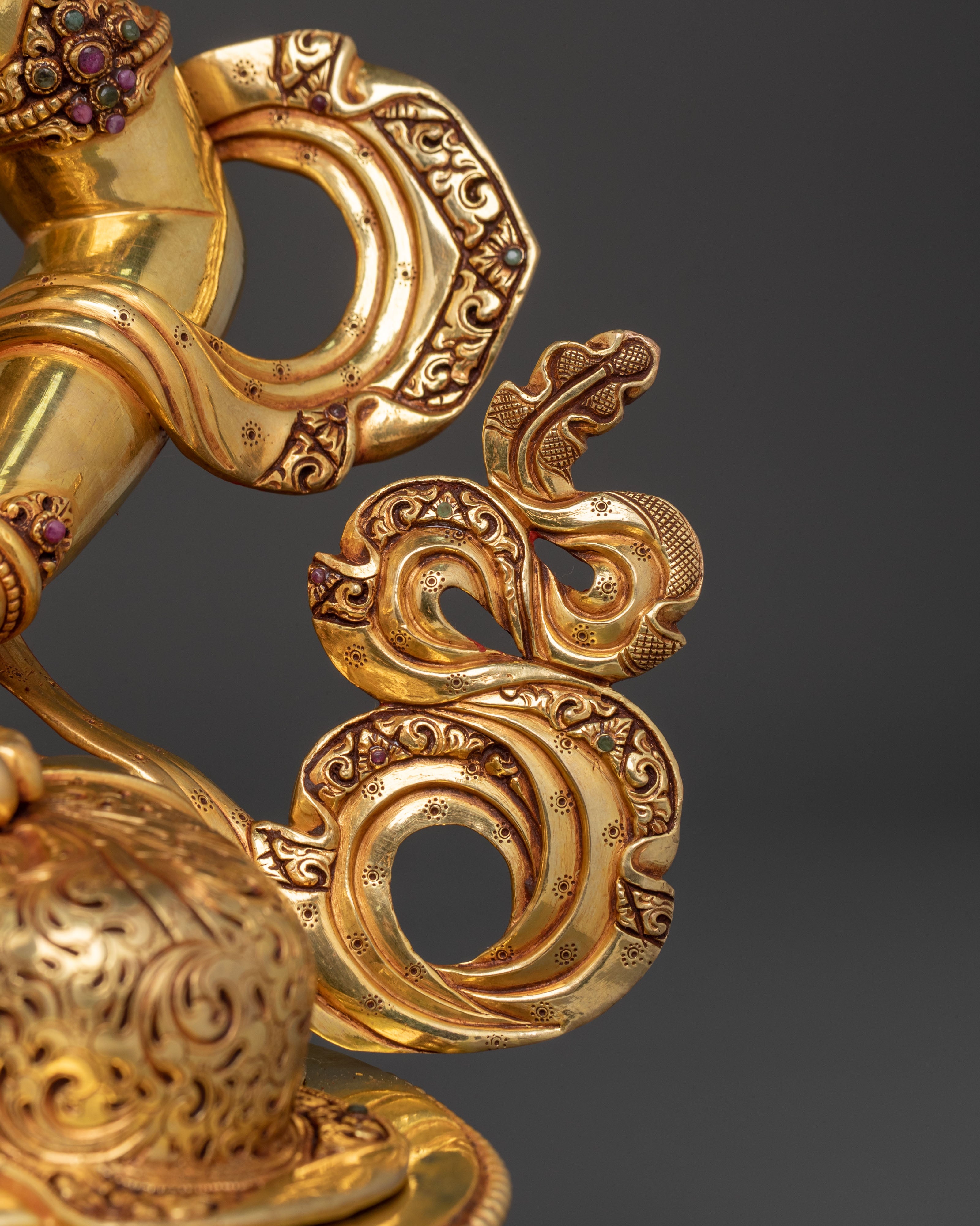 Vajrasattva: 24K Gold Gilded Copper Statue