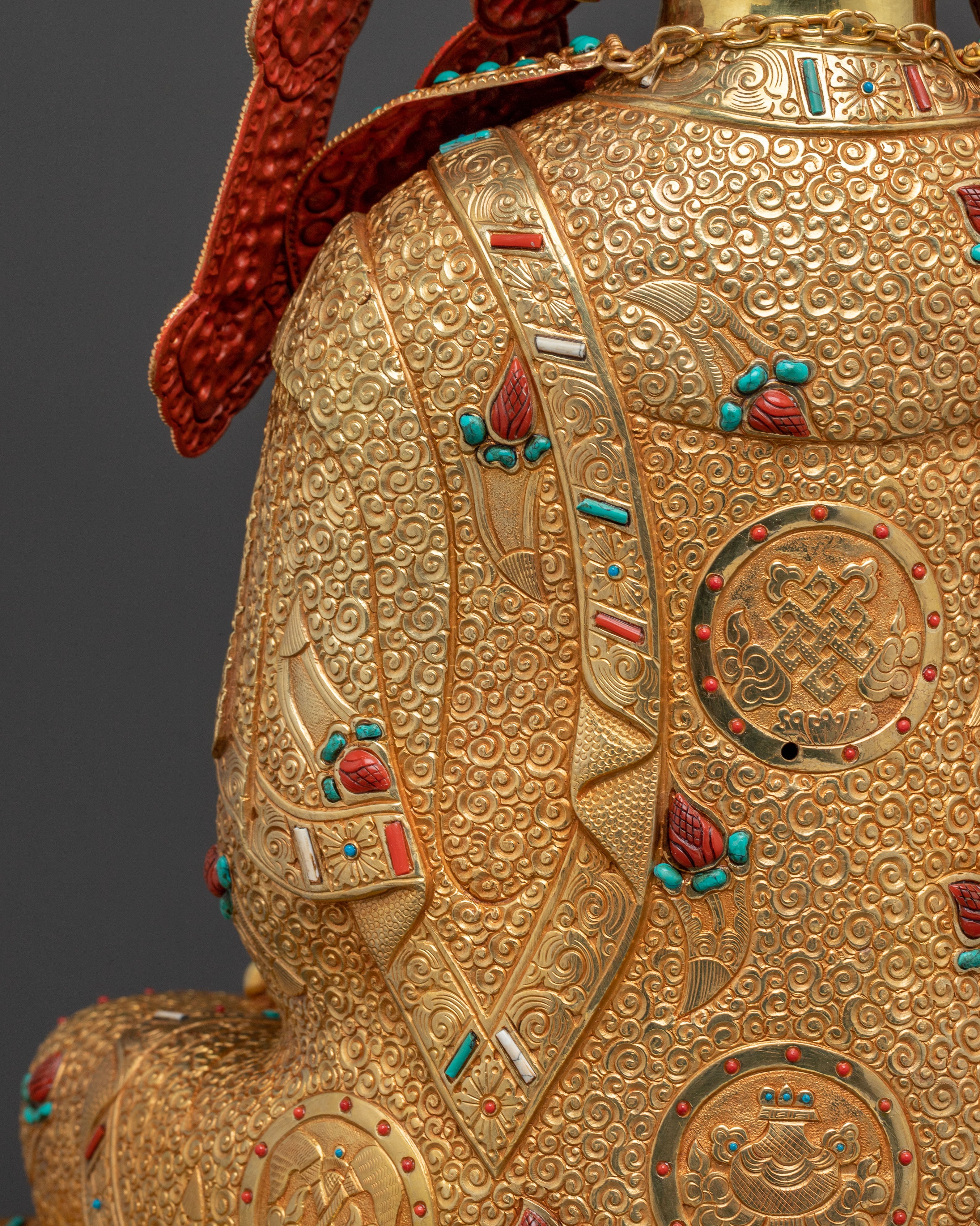 Handcrafted Crowned Shakyamuni Buddha Statue